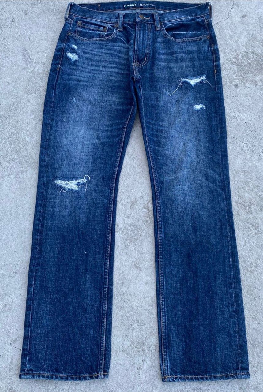 Old Navy Vintage Old Navy Slim Distressed Denim Size US 32 / EU 48 - 1 Thumbnail