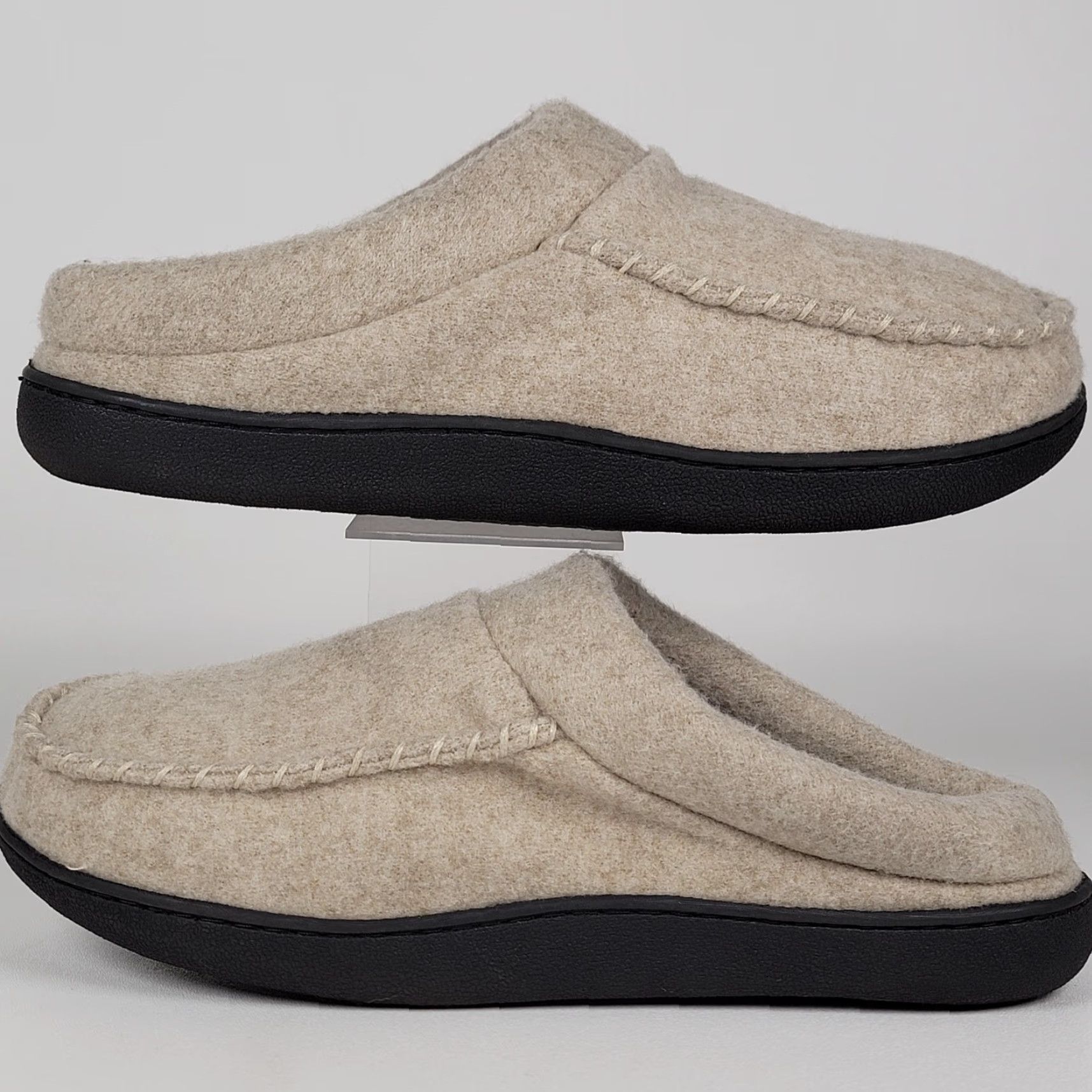 Vintage 32 Degrees Men Slipper Indoor Outdoor Black 11-12 Memory Foam Cushioned Insole Plush Lining Slip Resistant Wool Blend Machine Washable Slippers Mens Size ONE SIZE - 5 Thumbnail