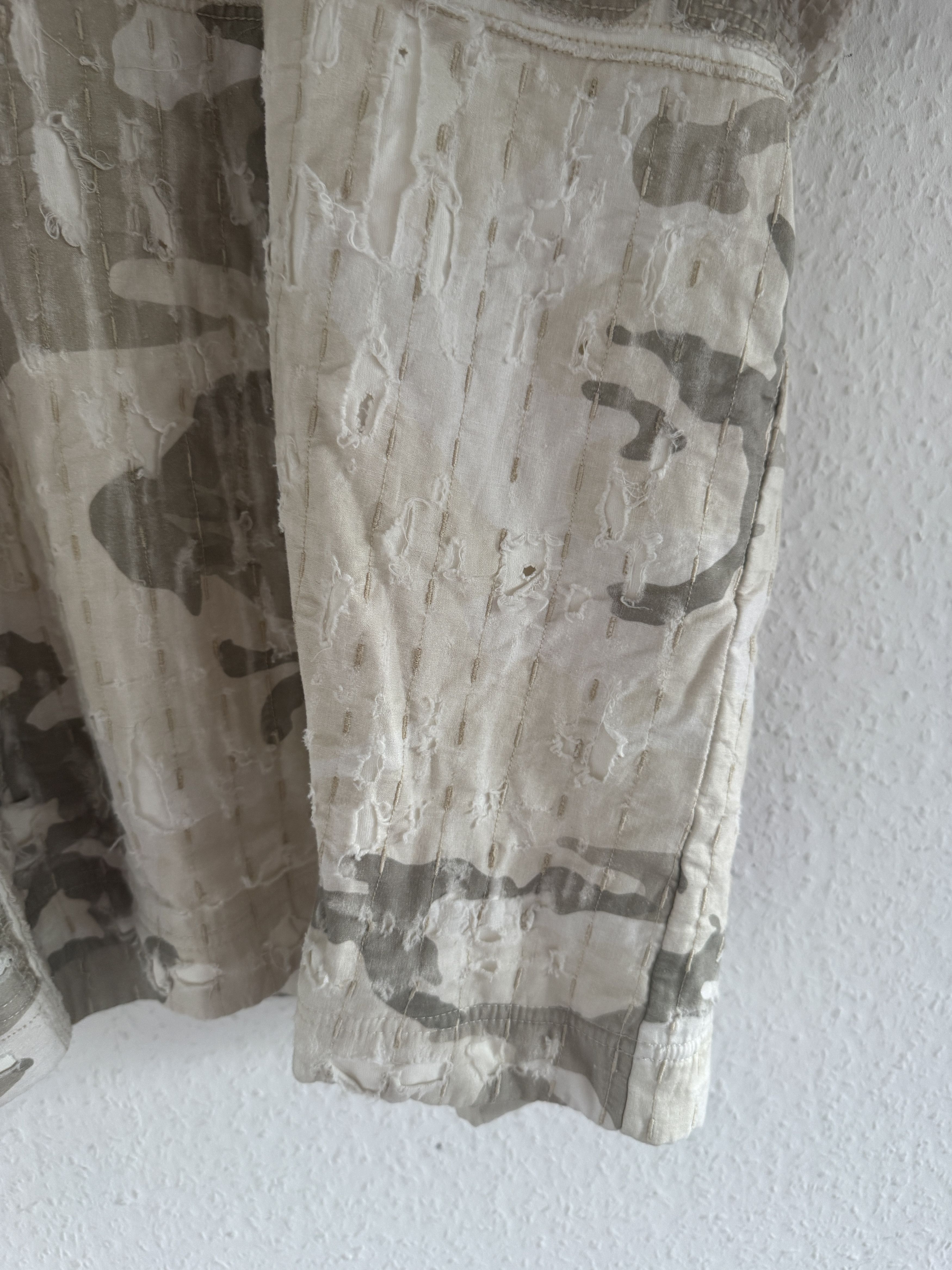 Givenchy Givenchy Oversized Distressed Cotton Jersey/Linen T-Shirt Size US XXL / EU 58 / 5 - 3 Thumbnail