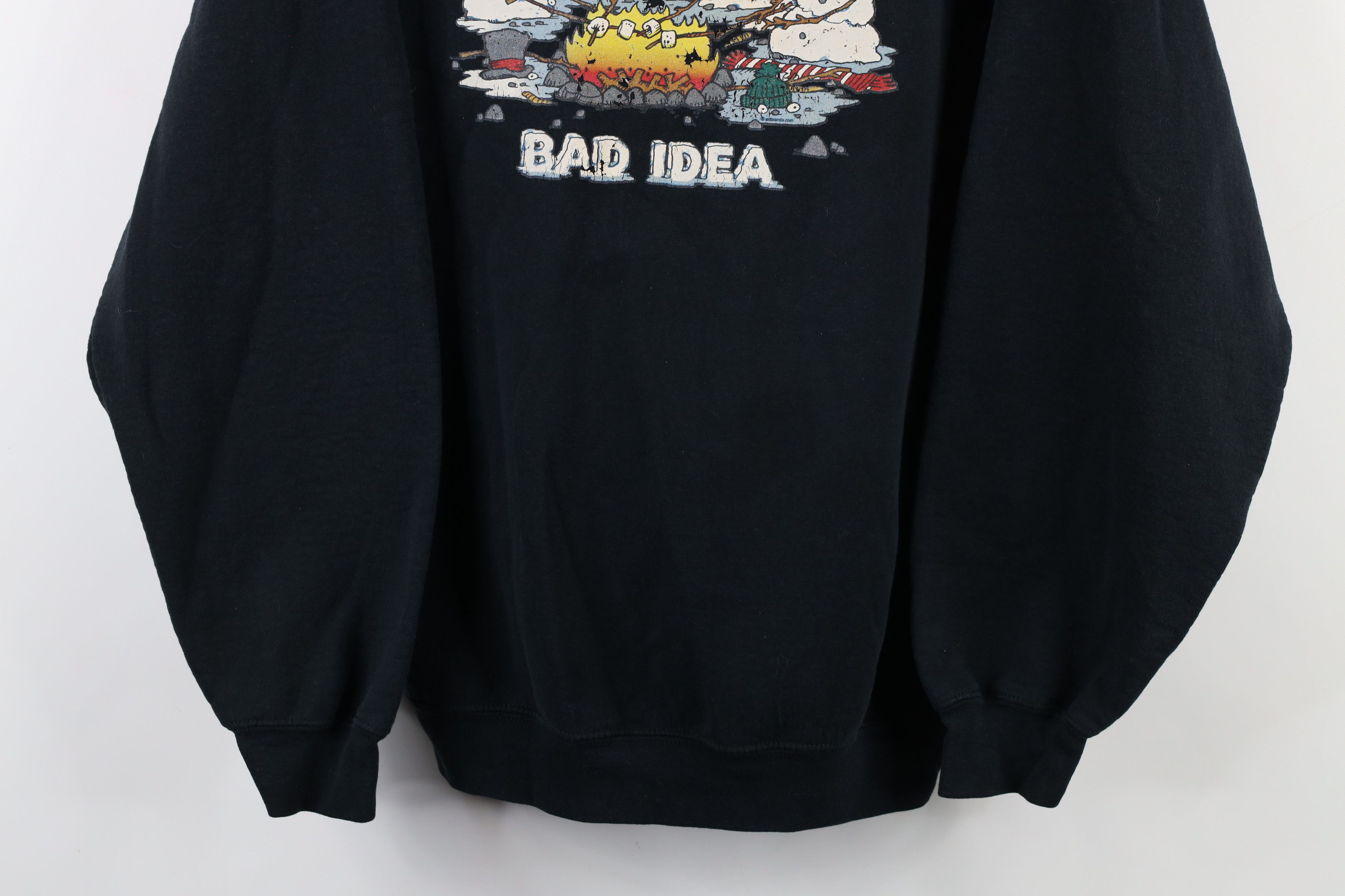 Vintage Vintage Streetwear Christmas Snowman Bad Idea Sweatshirt Size US XL / EU 56 / 4 - 3 Thumbnail