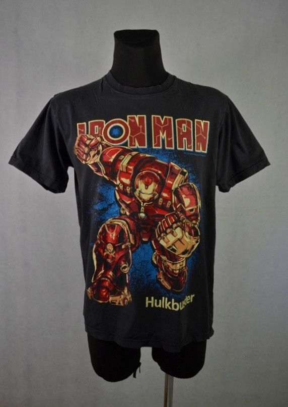 DC Comics × Marvel Comics Iron Man Black Timber Faded tee Size US L / EU 52-54 / 3 - 1 Thumbnail