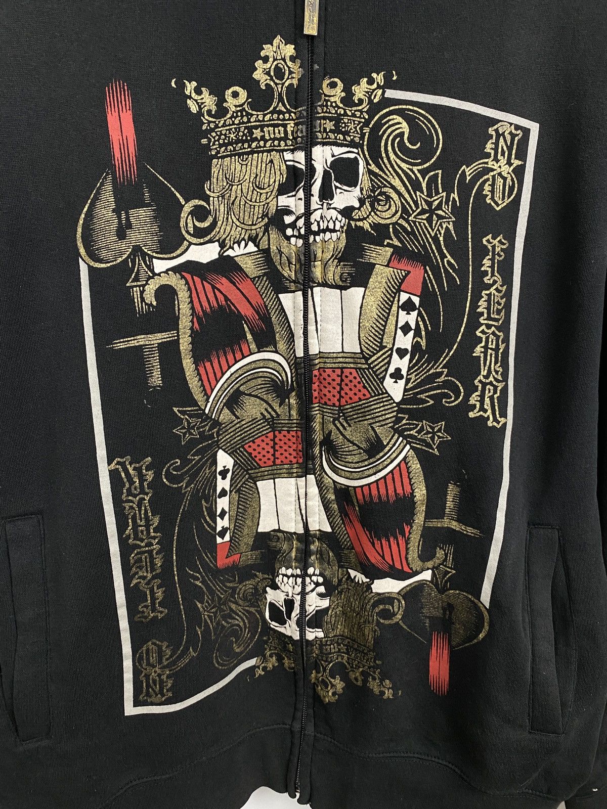 No Fear 💀 Vintage Y2K No Fear Skull King Affliction Zip Up Hoodie Size US XL / EU 56 / 4 - 4 Thumbnail