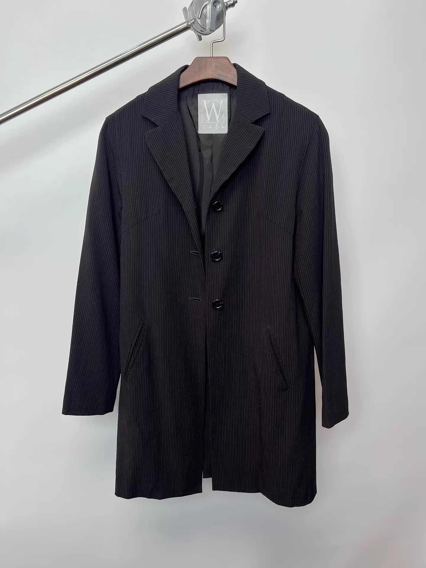 Yohji Yamamoto Yohji Yamamoto Workshop Stripe Wool Blend Trench Coat Size US M / EU 48-50 / 2 - 4 Thumbnail