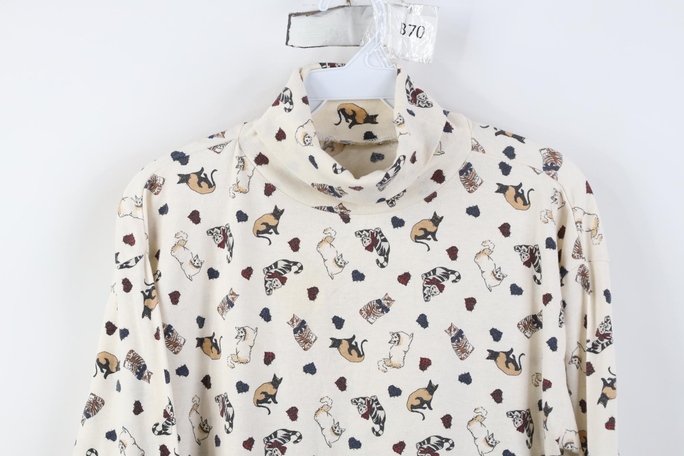 Vintage Vintage 90s Streetwear Cat Kitten All Over Print T-Shirt Size M / US 6-8 / IT 42-44 - 2 Thumbnail