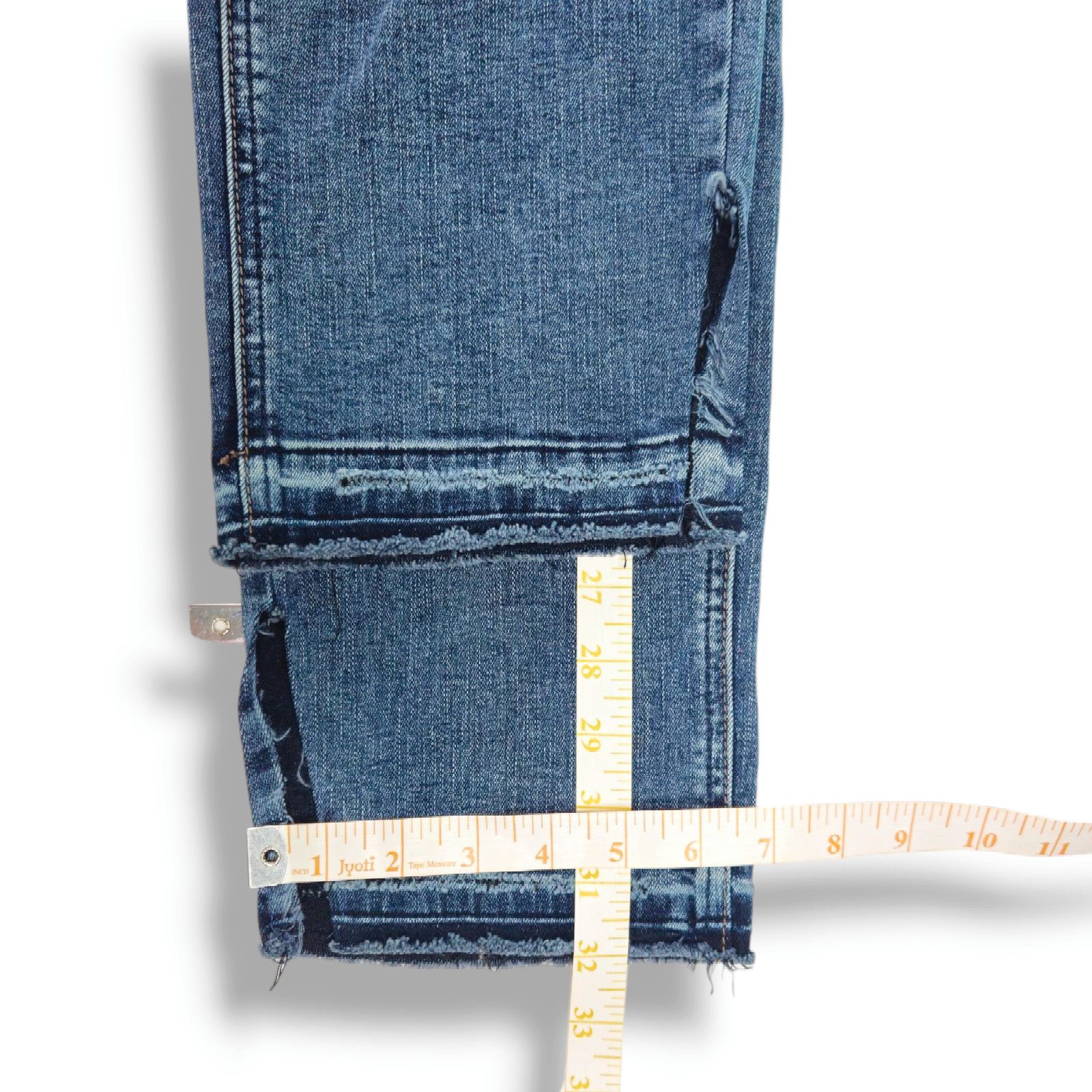 Silver Jeans Co. Silver Jeans Elyse Custom Split Hem Straight Jeans Sz. 34x32 Size 34" / US 12 / IT 48 - 11 Thumbnail
