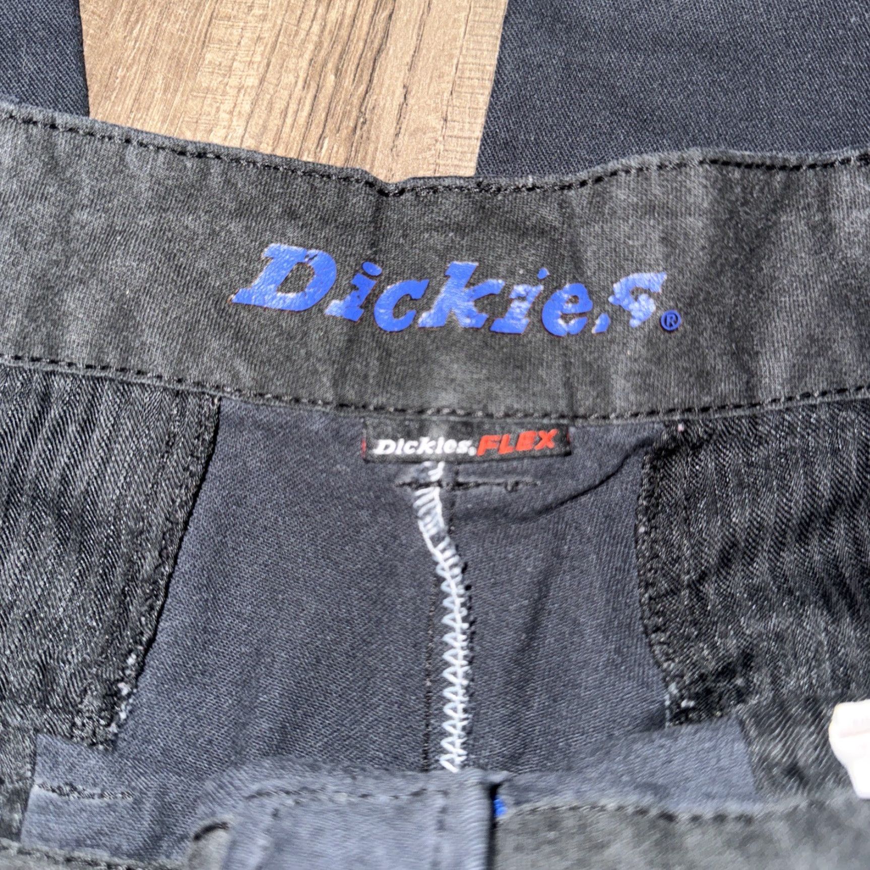Dickies Dickies 874 Flex Work Pants Black Distressed 32x30 Relaxed Fit Chino Workwear Mens Vintage USA Punk 90s Distressed Size US 32 / EU 48 - 3 Thumbnail