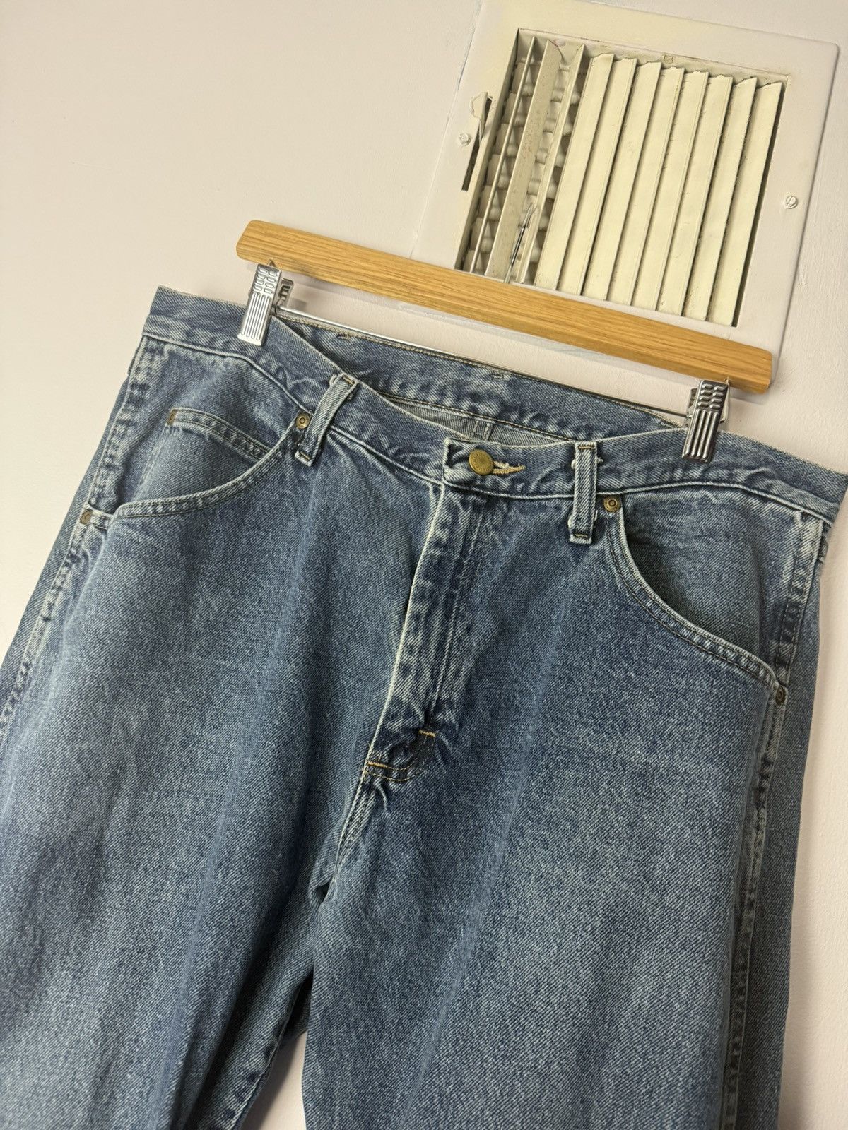 Wrangler Wrangler Jeans Vintage Blue 1990s 34x31 Denim Size US 34 / EU 50 - 2 Thumbnail