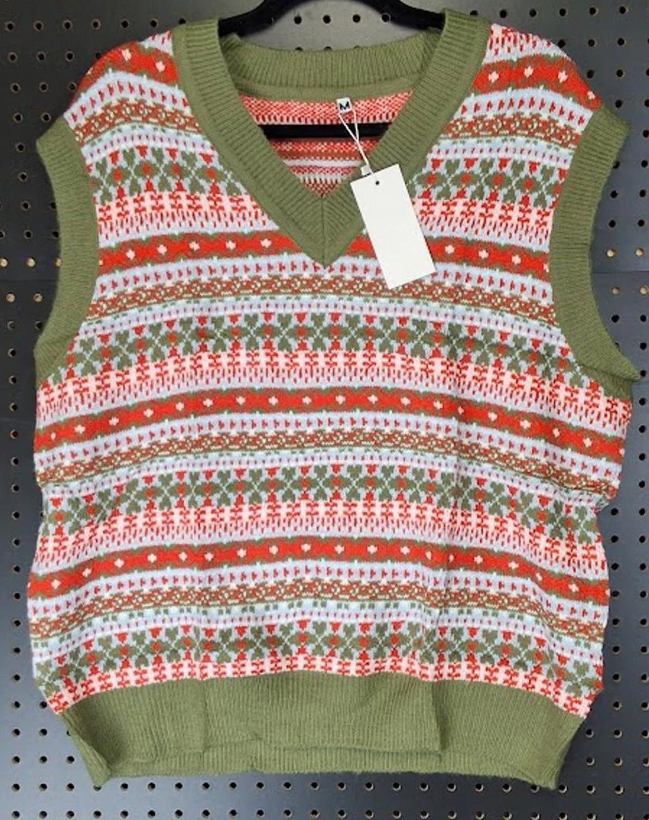 Unknown London Cozy Retro Sleeveless Sweater Vest - Perfect for Layering XL Size XL / US 12-14 / IT 48-50 - 1 Preview
