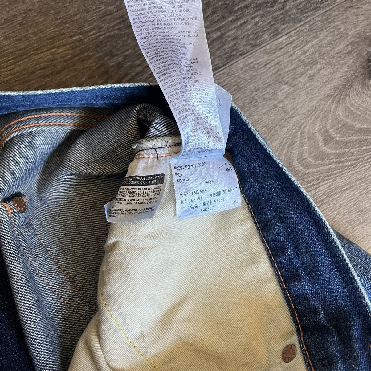 Levi's Vintage Clothing Levi’s Vintage Clothing Selvedge Washed Blue Denim Jeans 26 Size US 26 / EU 42 - 15 Thumbnail