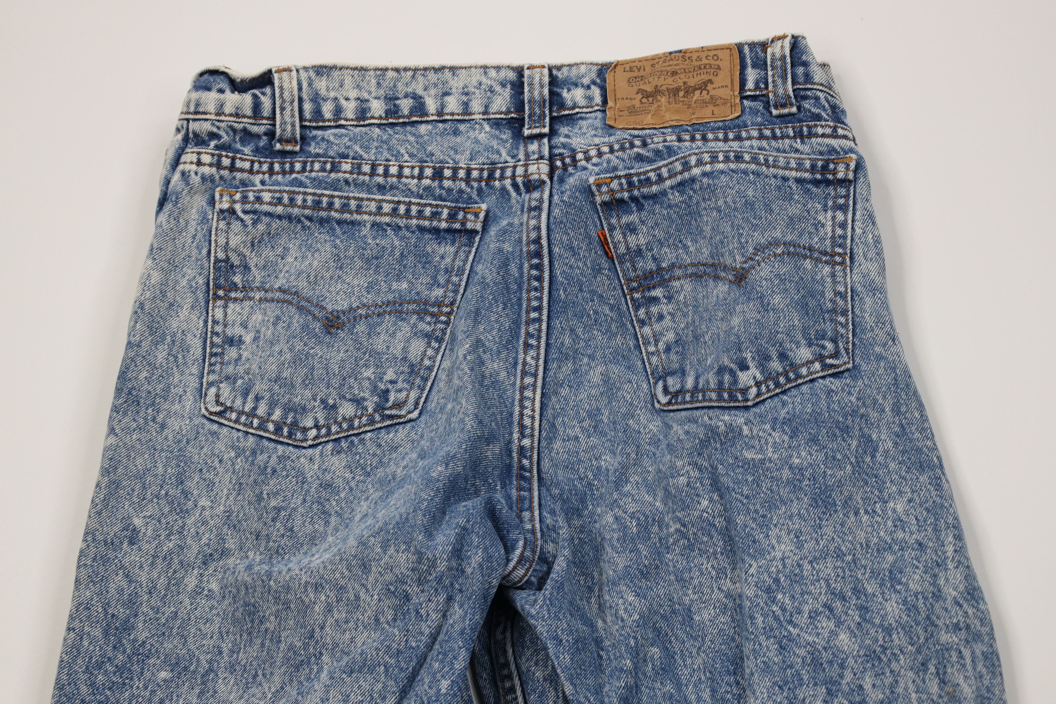 Levi's Vintage 80s Levis 550 Orange Tab Relaxed Tapered Leg Jeans Size US 32 / EU 48 - 11 Thumbnail