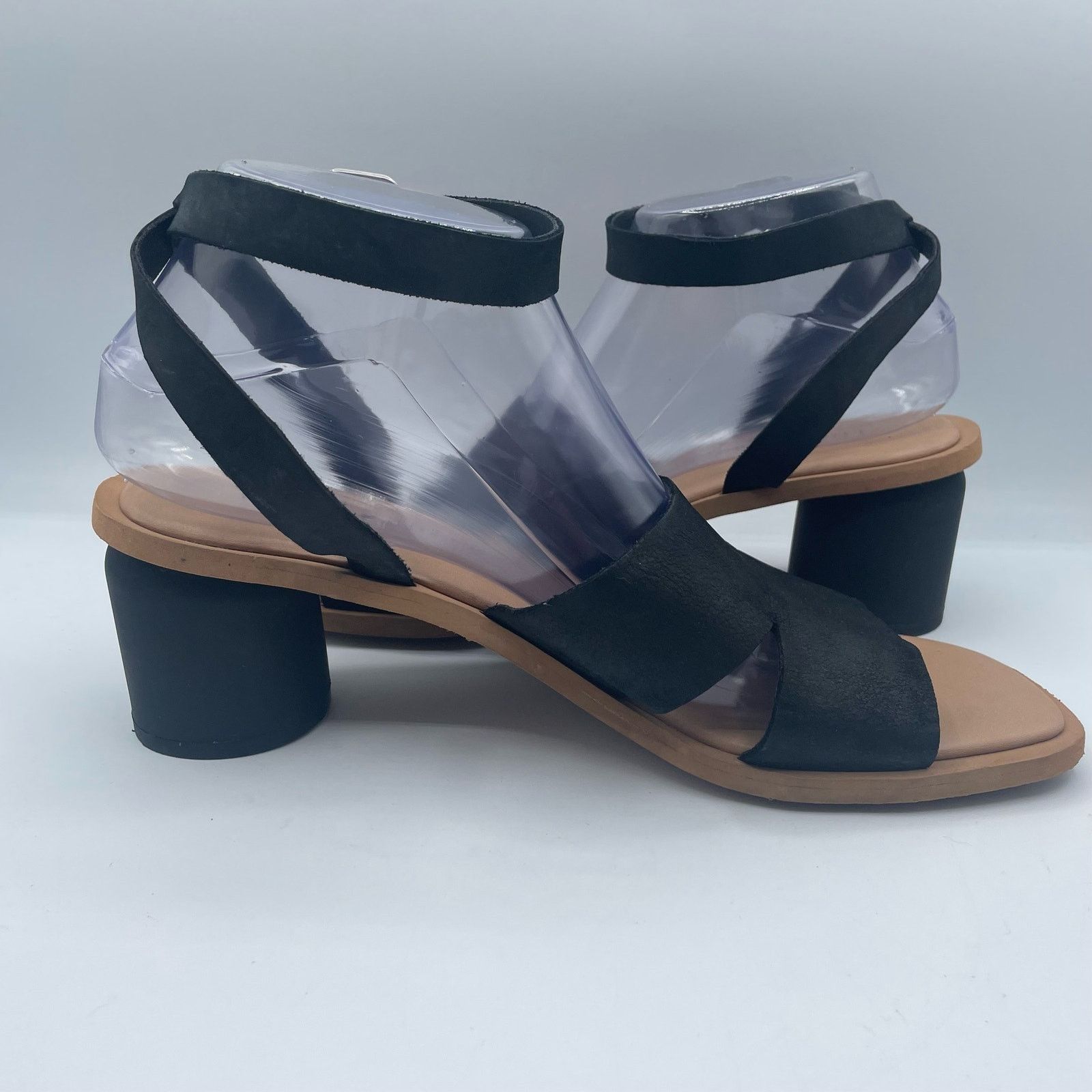 Lucky Brand Lucky Brand Pemal Black Leather Sandals Heels 9 Size US 9 / EU 42 - 5 Thumbnail