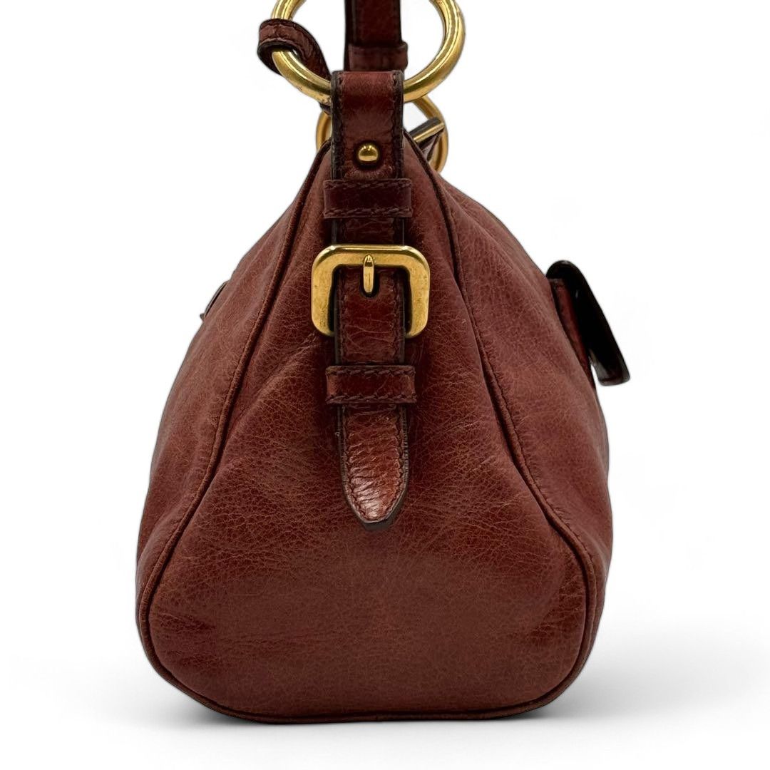 Prada Prada - one shoulder bag leather handbag gold hardware Size ONE SIZE - 4 Thumbnail
