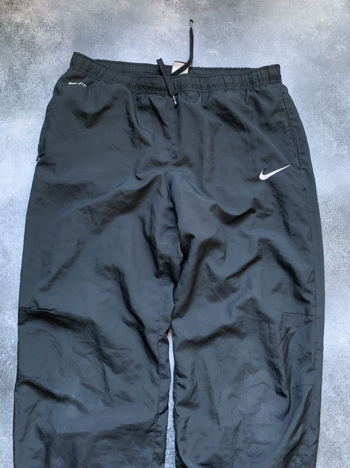Nike × Vintage Vintage Nike Track Pants Drill Y2K style Swoosh Size US 33 - 3 Thumbnail
