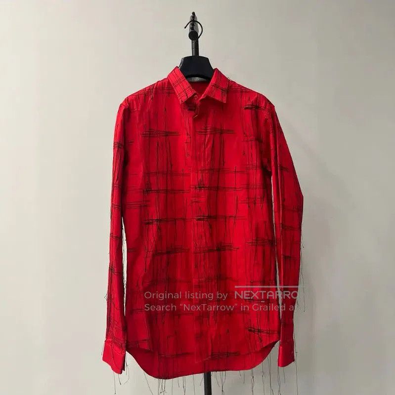 Dior Dior Red Cotton Long Sleeve Shirt XS . Size US XS / EU 42 / 0 - 1 Thumbnail