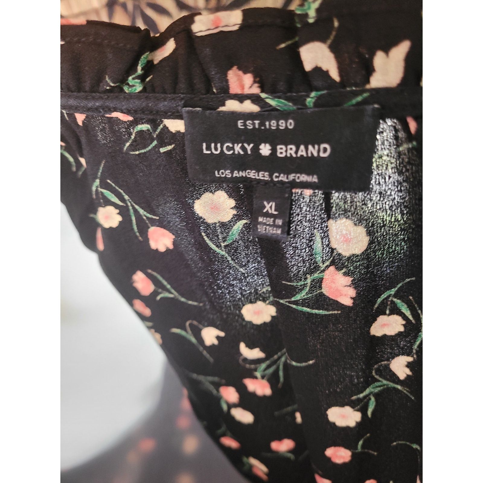 Lucky Brand Lucky Brand Blk Floral Women Dress Lined Sleeveless Sz XL Size XL / US 12-14 / IT 48-50 - 5 Thumbnail