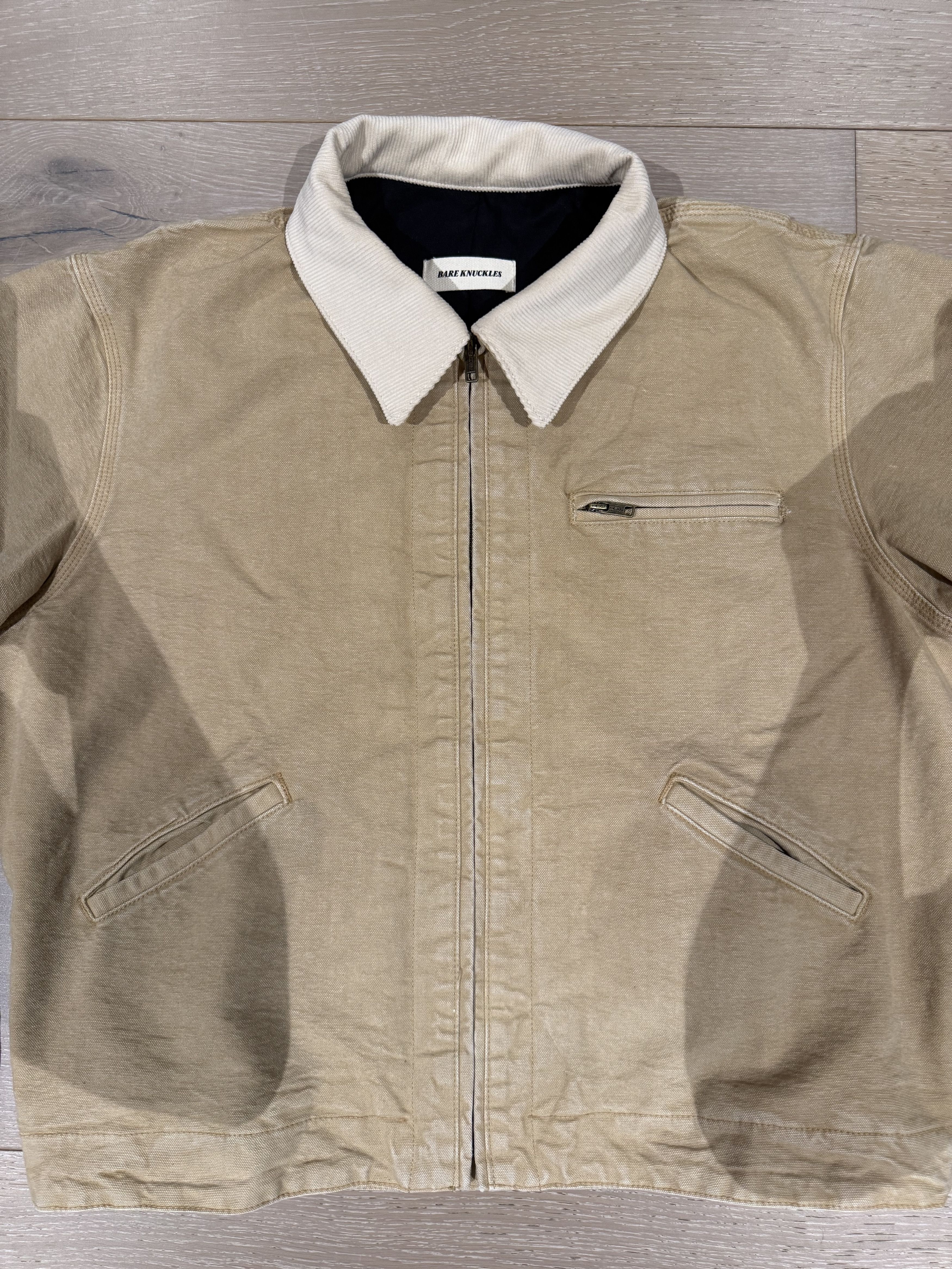 Bare Knuckles 💚 Bare Knuckles Canvas Work Jacket Washed Tan Medium NEW Size US M / EU 48-50 / 2 - 8 Thumbnail