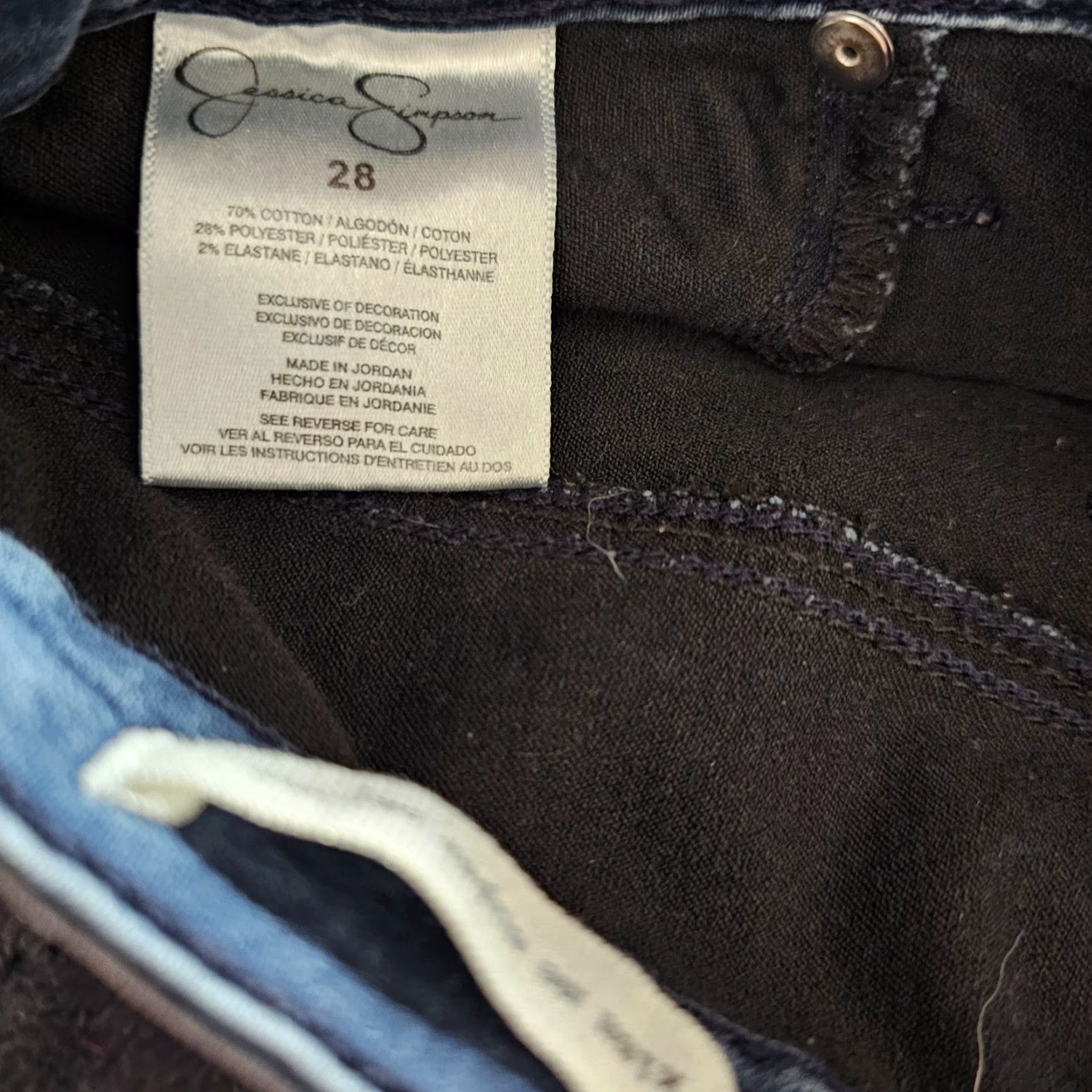 Jessica Simpson Jessica Simpson Jeans Women's Size 28 Kiss Me Super Skinny Stretch Dark Wash Denim Blue Size 28" / US 6 / IT 42 - 4 Thumbnail