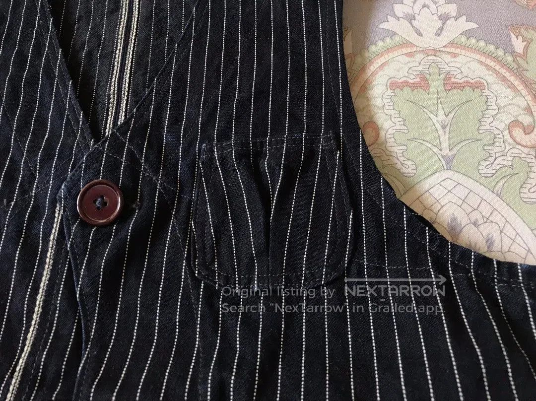 Rising Sun & Co. Rising Sun US Striped Canvas Work Vest XS. Size US XS / EU 42 / 0 - 4 Thumbnail