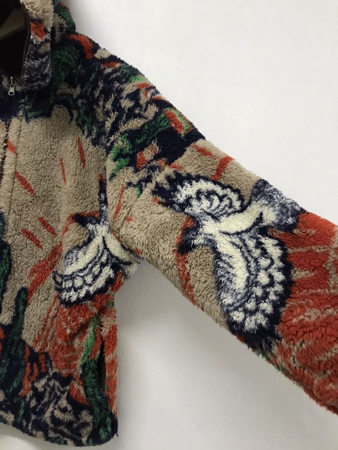 Japanese Brand × Vintage Crazy 1of1 Vintage Japanese Allover print Reversible Fleece Size US L / EU 52-54 / 3 - 7 Thumbnail