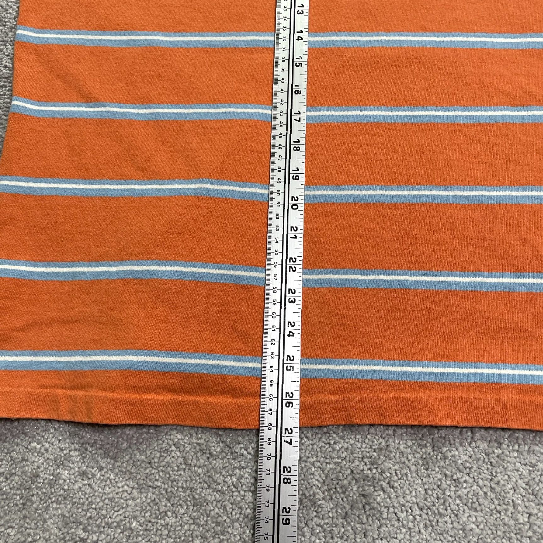 American Eagle Outfitters American Eagle Outfitters Polo Shirt Mens Medium Orange Blue Striped Cotton Top Size US M / EU 48-50 / 2 - 7 Thumbnail