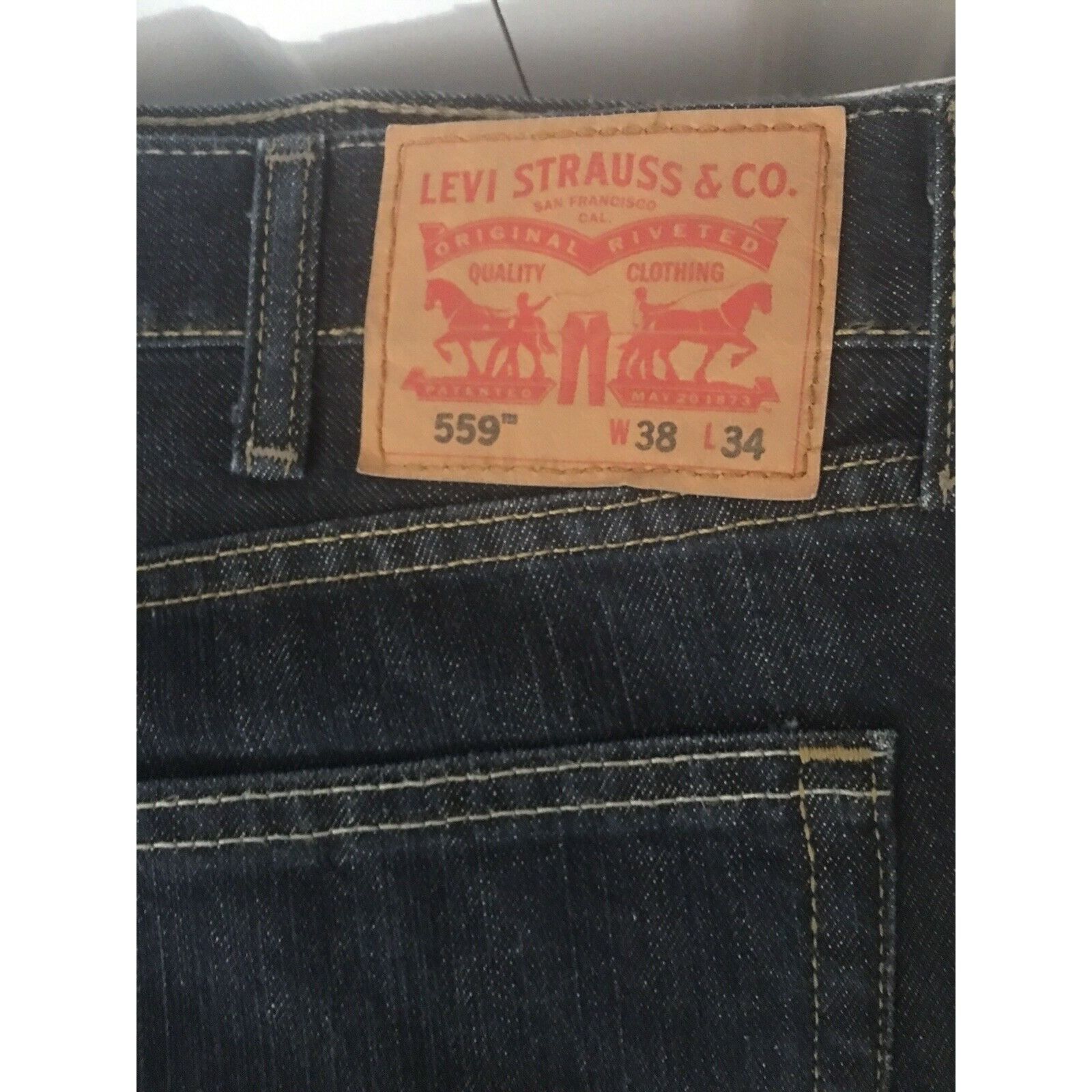 Levi's Levi's 559 Mens Jeans Sz 38 x 34 Blue Denim Jean Size US 38 / EU 54 - 2 Thumbnail