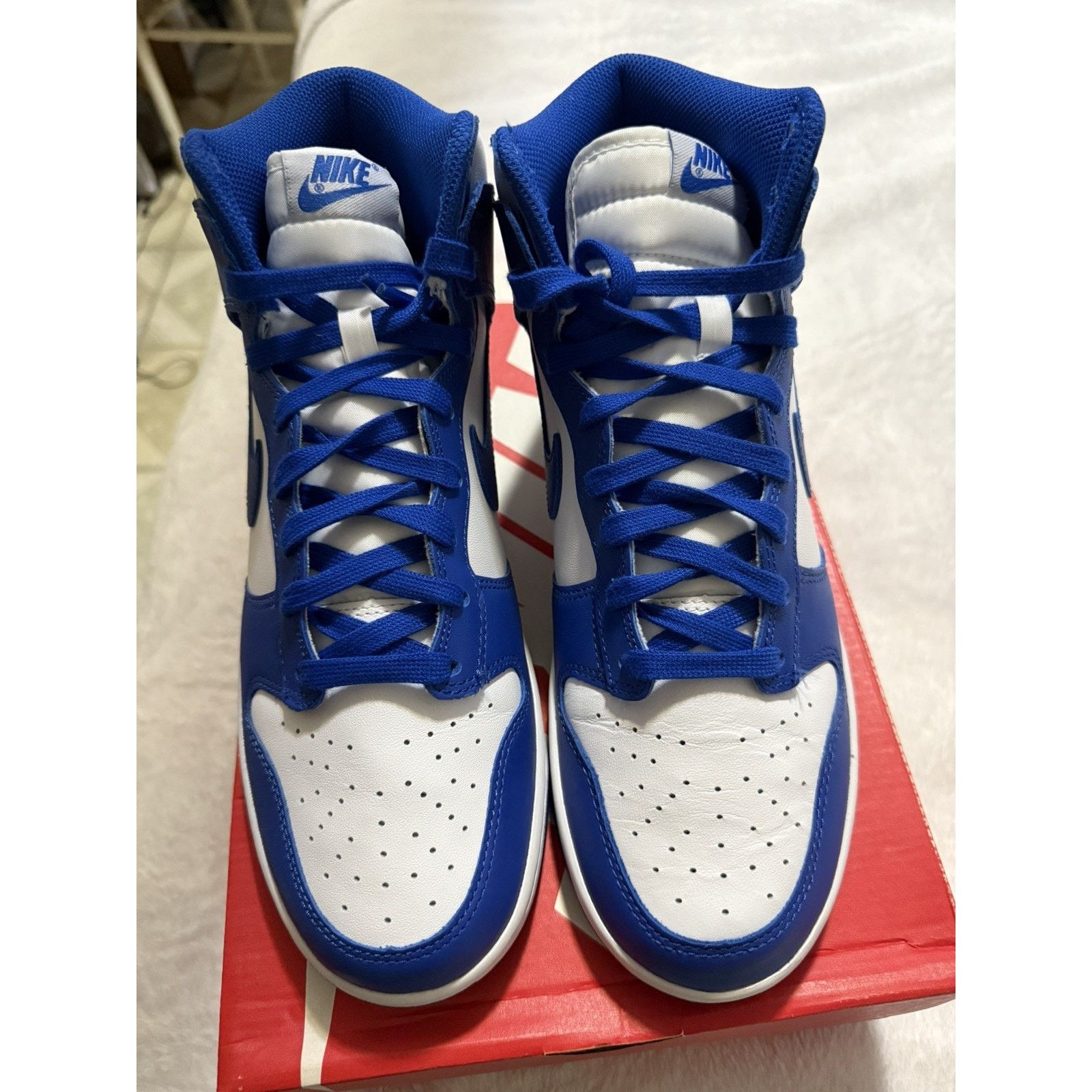 Nike Nike Dunk Hi Retro Kentucky White Game Royal Size 9.5 Size US 9.5 / EU 42-43 - 5 Thumbnail