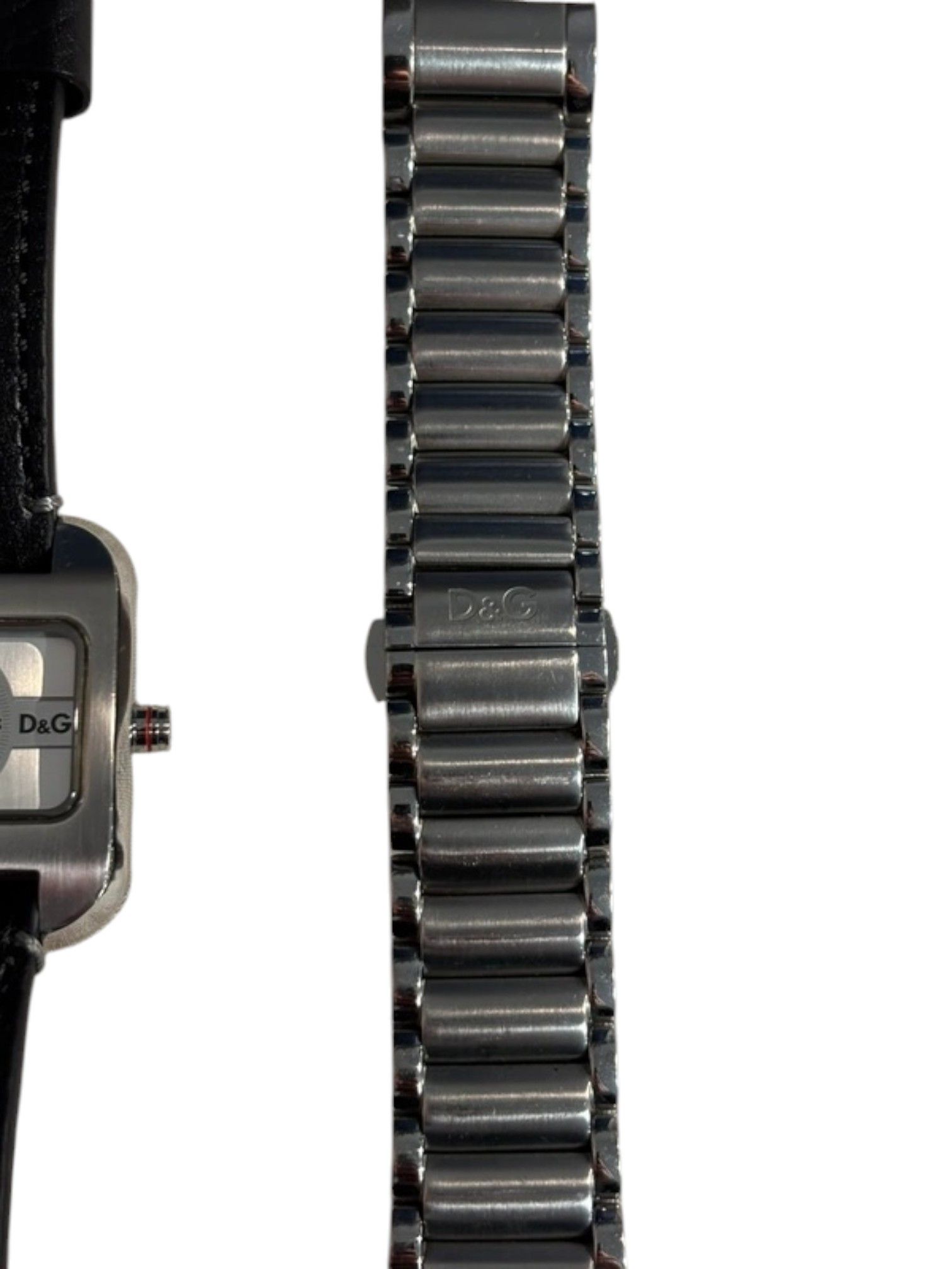 Dolce & Gabbana D&G Time Square Dial Watch + Extra Stainless Steel Bracelet Size ONE SIZE - 4 Thumbnail