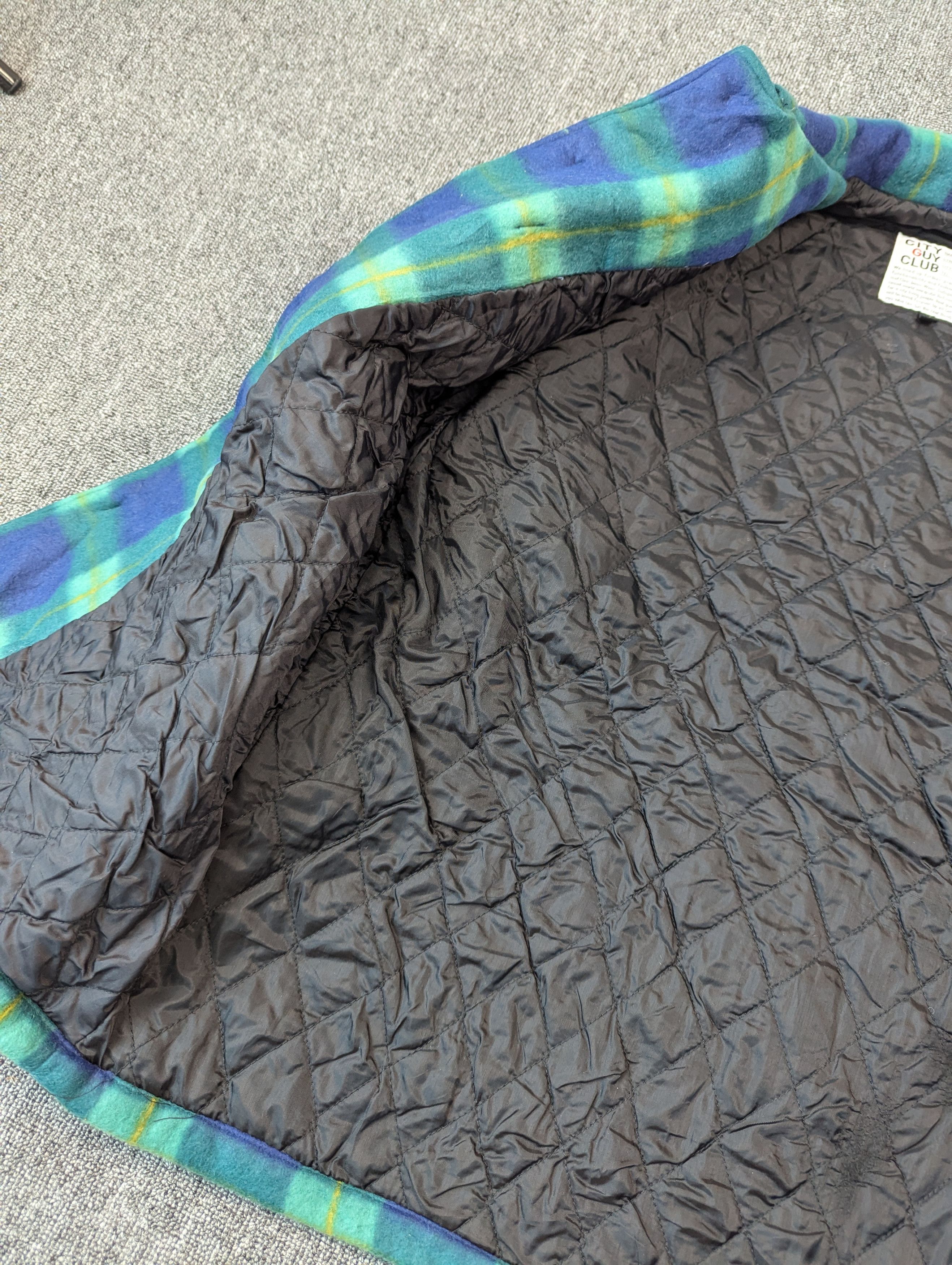 Japanese Brand City Guy Club Checked Fleece Quilted Button Ups Jacket Size US M / EU 48-50 / 2 - 9 Thumbnail