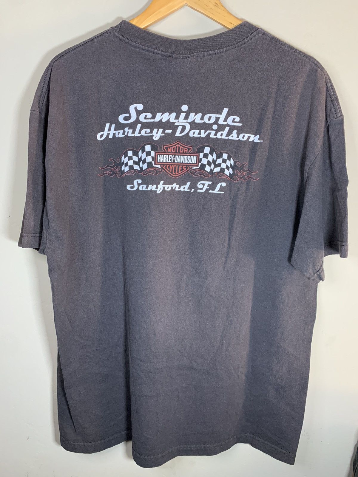 Harley Davidson *RARE* Vintage Harley Davidson Winged Skull Flag T-Shirt XL Size US XL / EU 56 / 4 - 2 Thumbnail