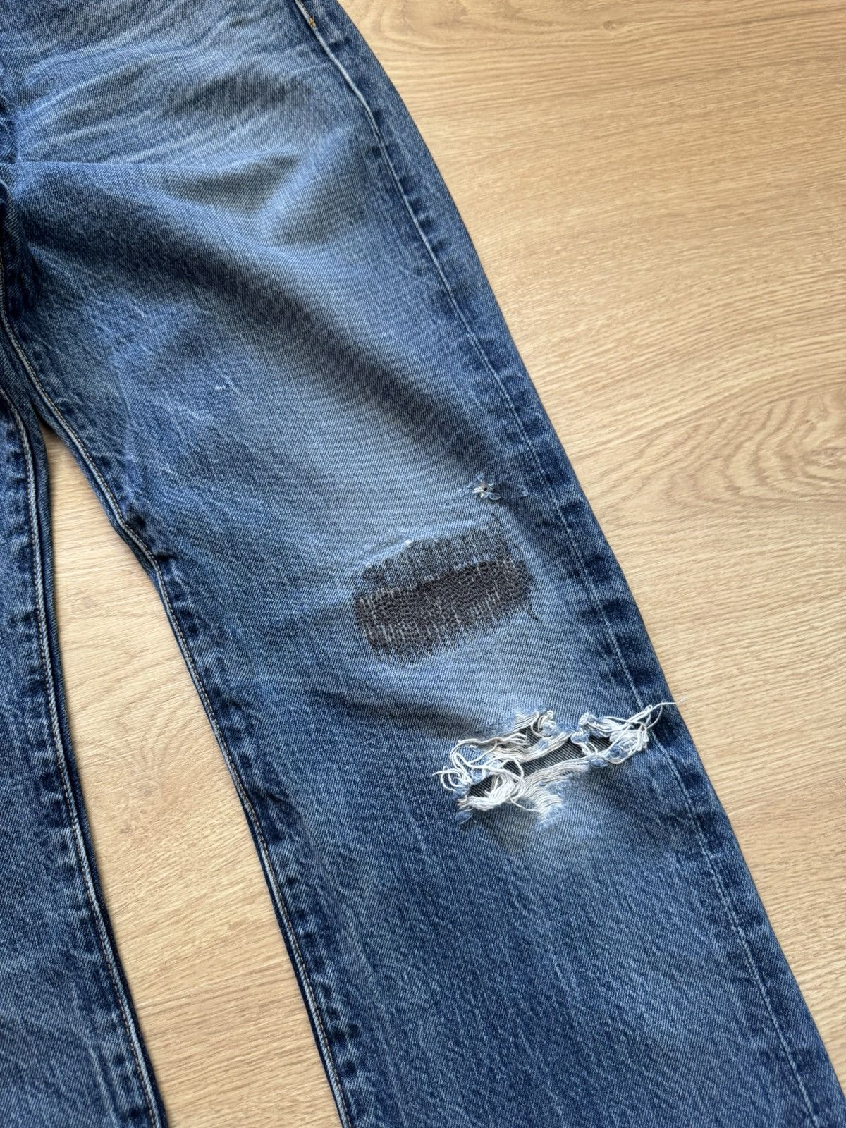 Levi's Vintage Clothing Levi’s 501 Mede In USA Selvedge Denim Blue Denim Jeans Size US 32 / EU 48 - 3 Thumbnail
