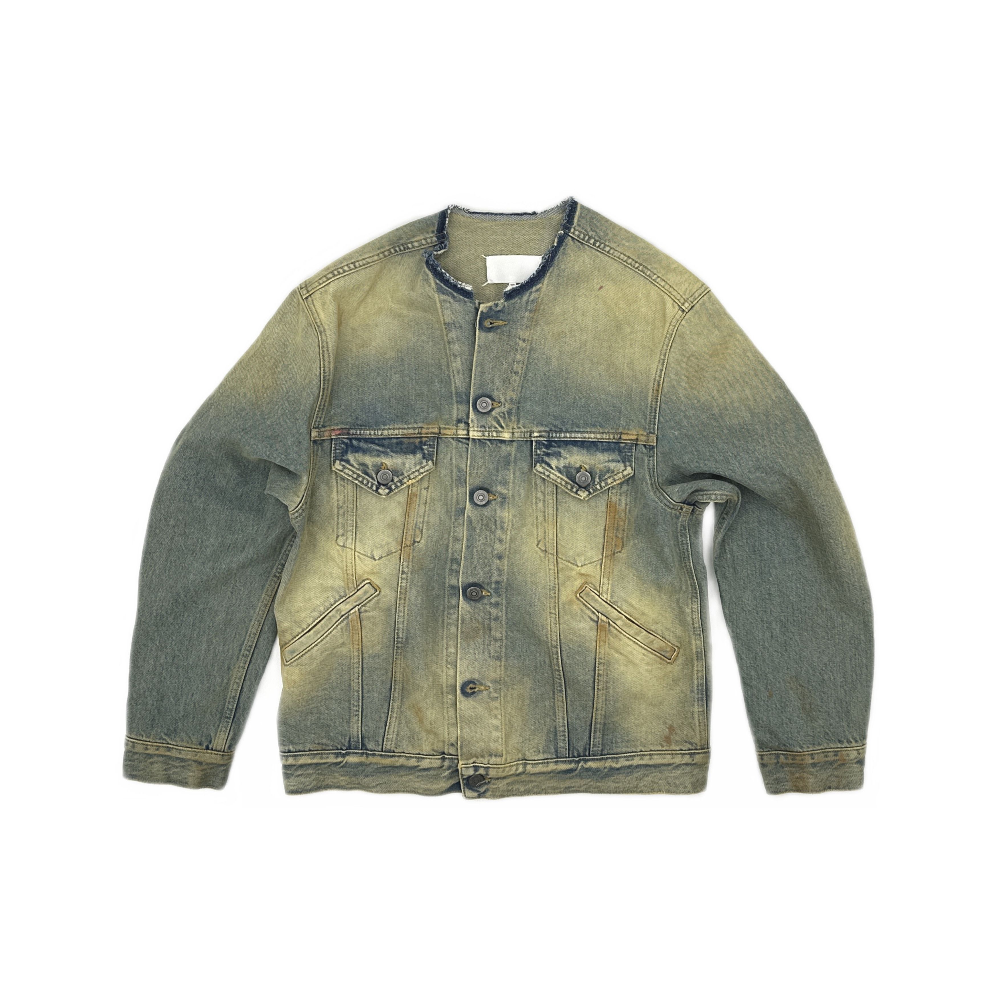 Maison Margiela Maison Margiela Frayed Collar Denim Jacket Size 46 Size US S / EU 44-46 / 1 - 1 Thumbnail