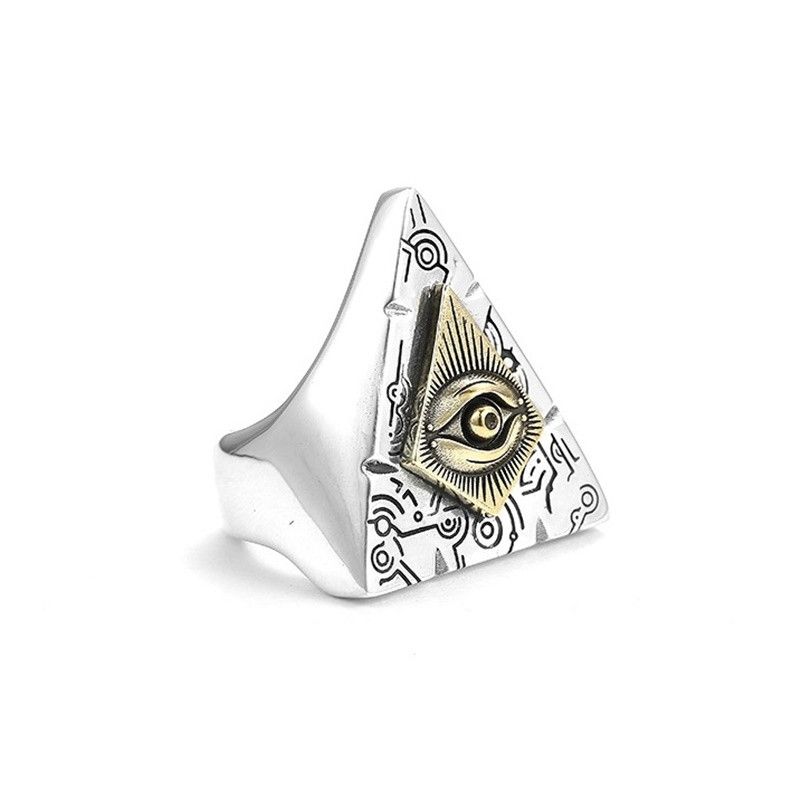 Sterling Silver × Vintage Resizable 925 Sterling Silver God Eye Ring Size ONE SIZE - 3 Thumbnail
