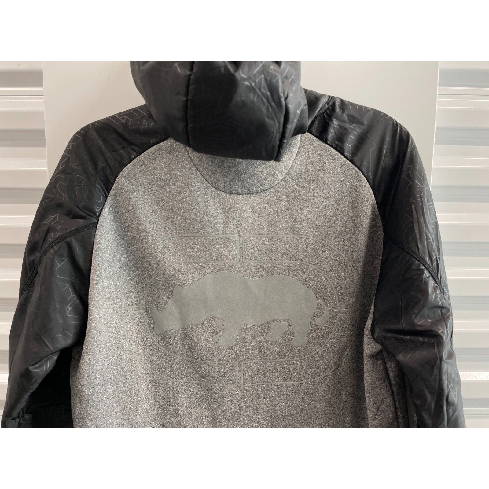 Marc Ecko VTG Y2K 90S ECKO FUNCTION GREY FLEECE TECH ZIP SWEATER HOODI Size US M / EU 48-50 / 2 - 7 Thumbnail