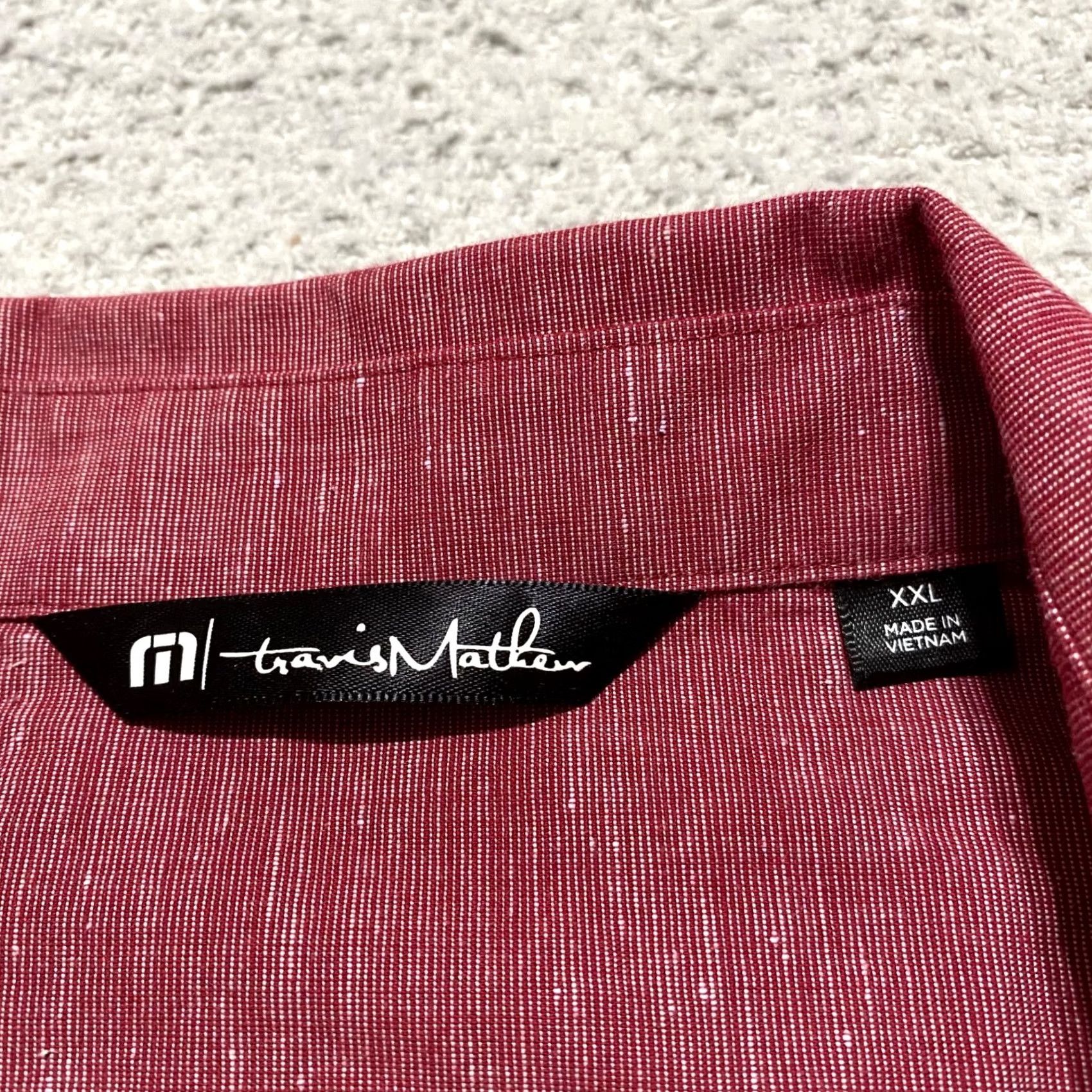 TravisMathew Travis Mathew Shirt Red 2XL Short Sleeve Button Front Pocket Cotton Vintage? No Size US XXL / EU 58 / 5 - 3 Thumbnail