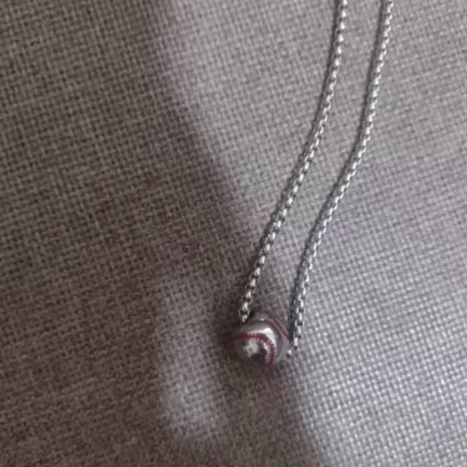 Other Stainless Steel Baseball Necklace for Men Women Gold 24” Size ONE SIZE - 5 Thumbnail