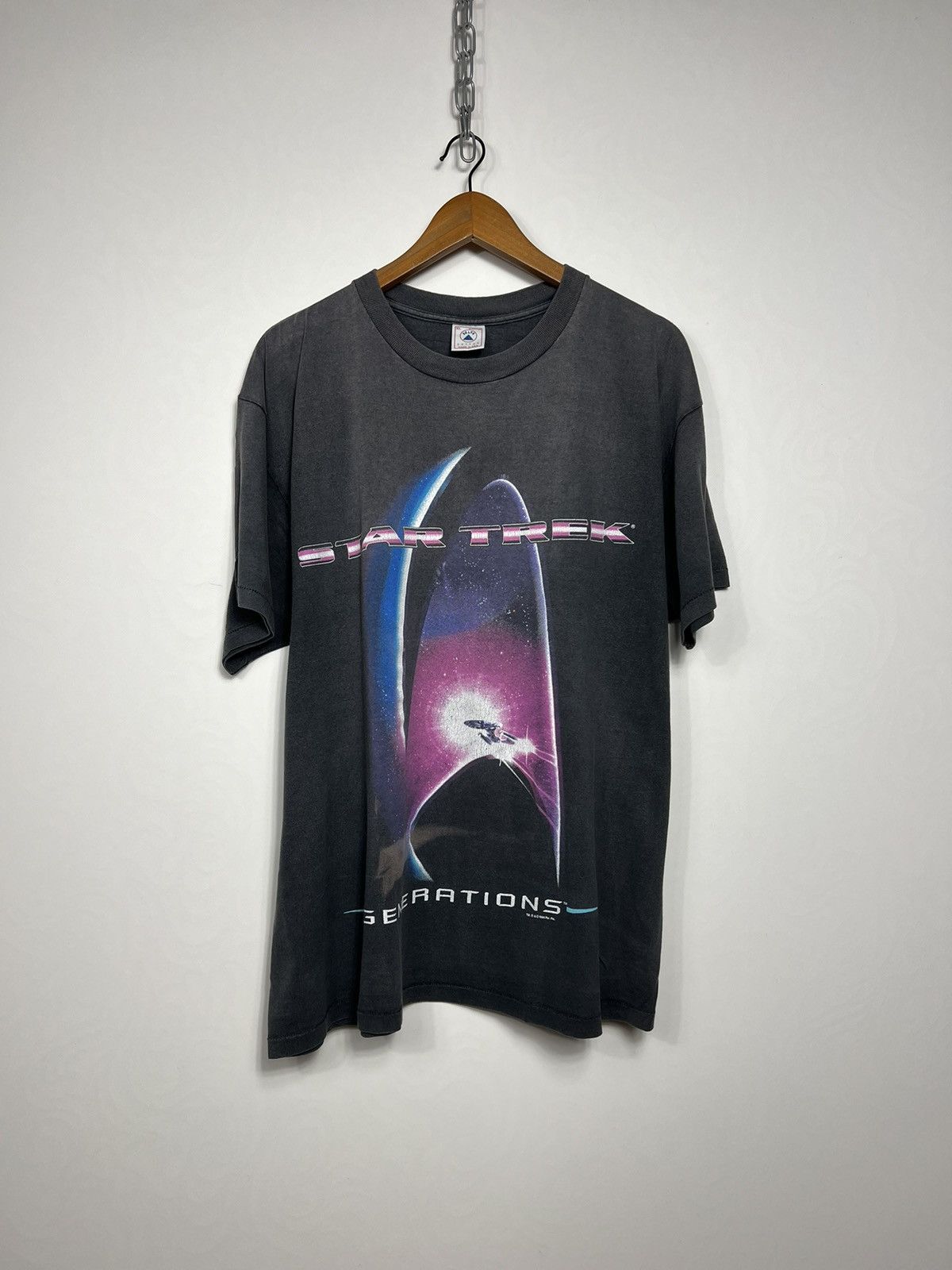 Vintage Vintage 1994 Star Trek Generations Sun Faded T-shirt Tee Size US XL / EU 56 / 4 - 1 Thumbnail