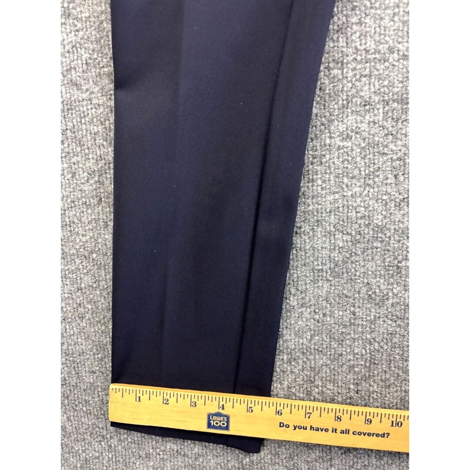 Rebecca Taylor Rebecca Taylor Ava Slim Leg Techno Pants Womens 4 Navy Blue Textured Side Trim Pants Women Slim Ankle Size 27" / US 4 / IT 40 - 6 Thumbnail