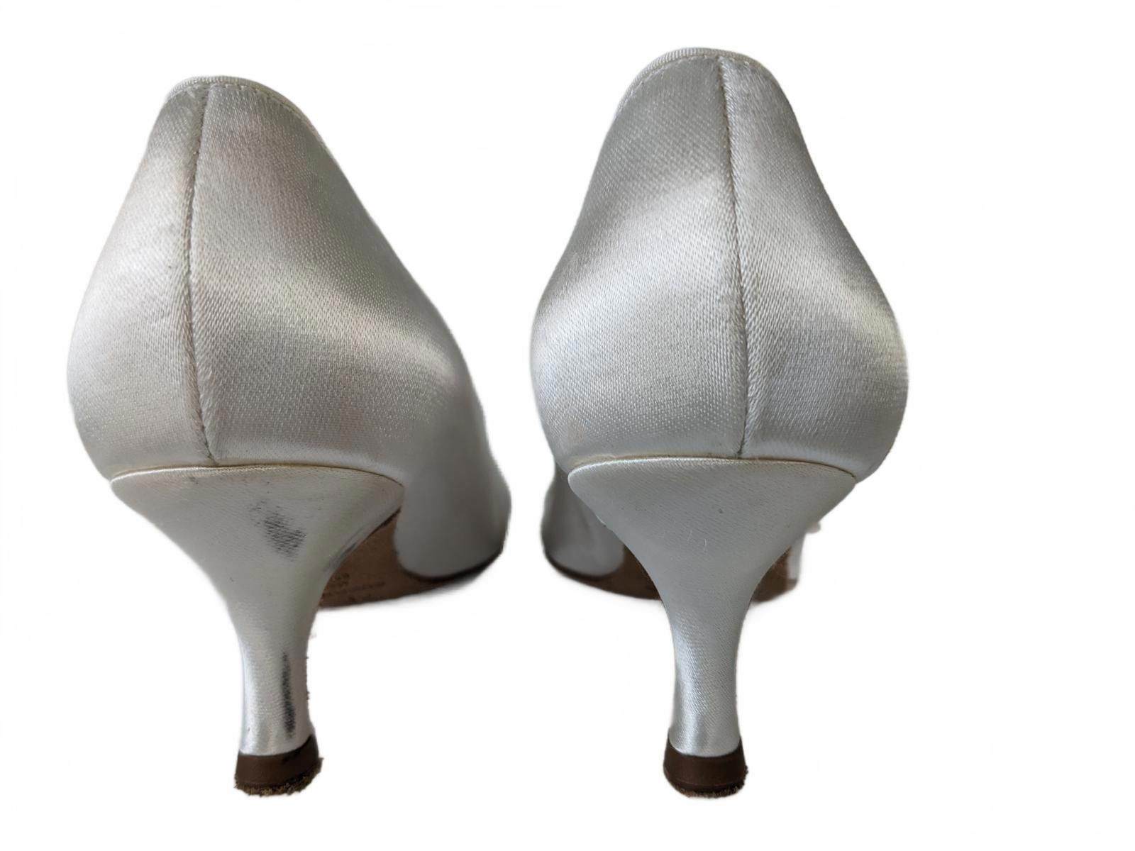 Other SupaDance England 1023 Dance Shoes White Satin Pearl US 4.5 Size US 4.5 / IT 34.5 - 4 Thumbnail