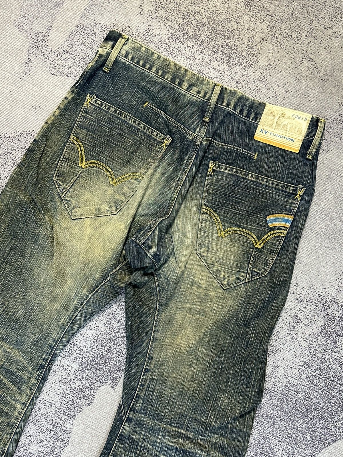 Kapital 2000s Edwin XV Function Curve Leg Mud Washed Jeans Size US 30 / EU 46 - 11 Thumbnail