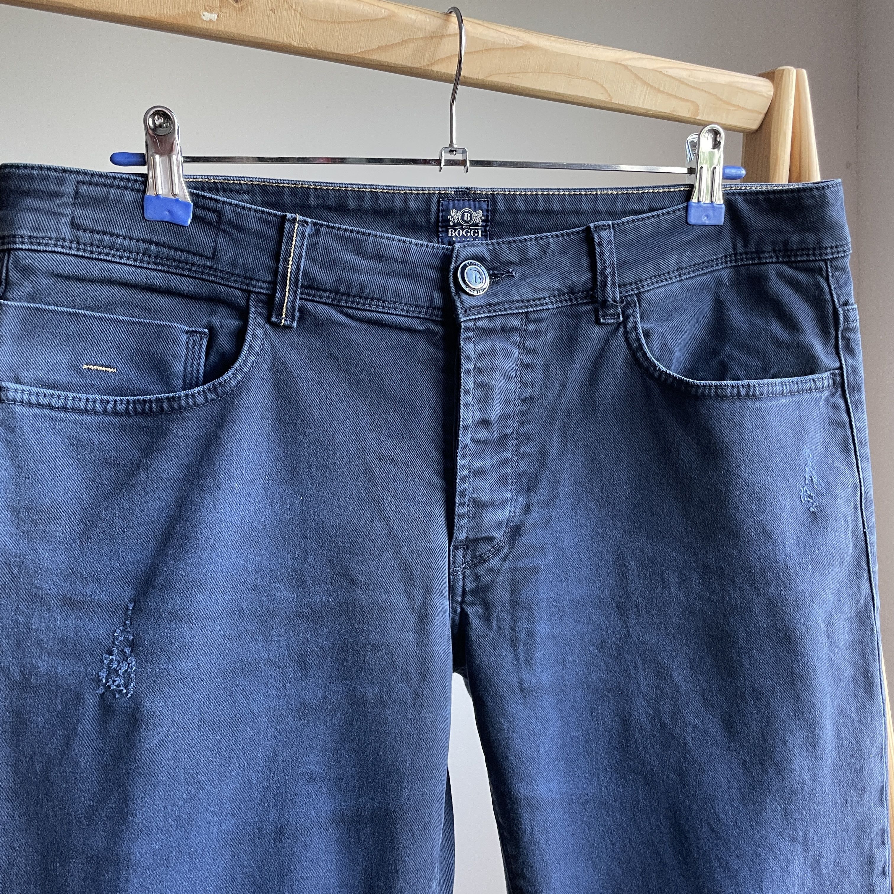 Boggi Boggi Manuel Extra Slim Fit Distressed Garment Dyed Denim Size US 36 / EU 52 - 6 Thumbnail