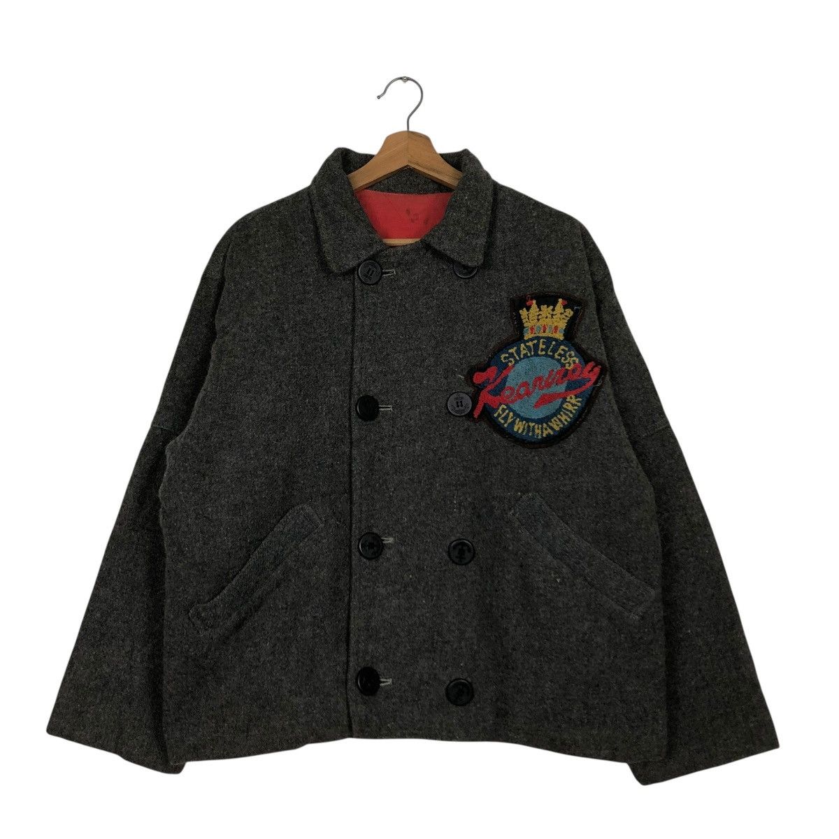 Hysteric Glamour 🔥VINTAGE WOOL BOMBER JACKET KEARNEY HOUSE FULLPATCH BIG LOGO Size US M / EU 48-50 / 2 - 3 Thumbnail