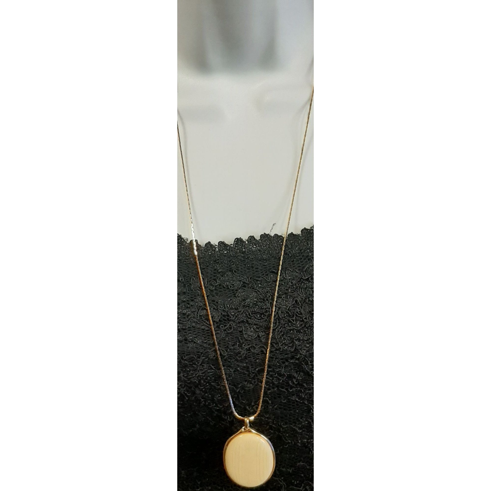 Other Vintage Napier Cream Stone Cabochon Pendant Necklace On Gold Size ONE SIZE - 4 Thumbnail