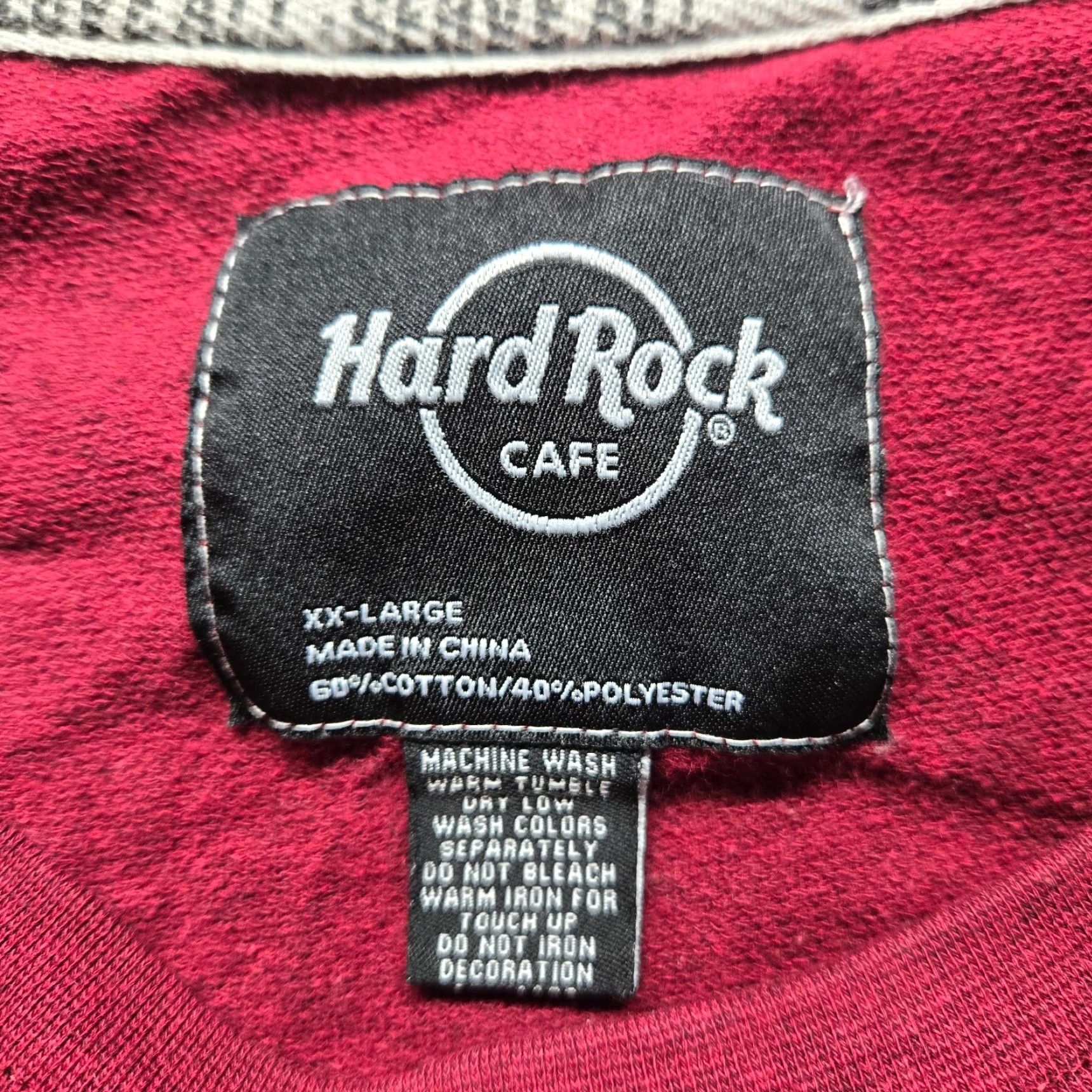Hard Rock Cafe Hard Rock Cafe Sweater Shirt Women 2XL Red Logo Pockets All Seasons Hooded Pullover Casual Knit Cotton Blend Size XXL / US 16-18 / IT 52-54 - 3 Thumbnail