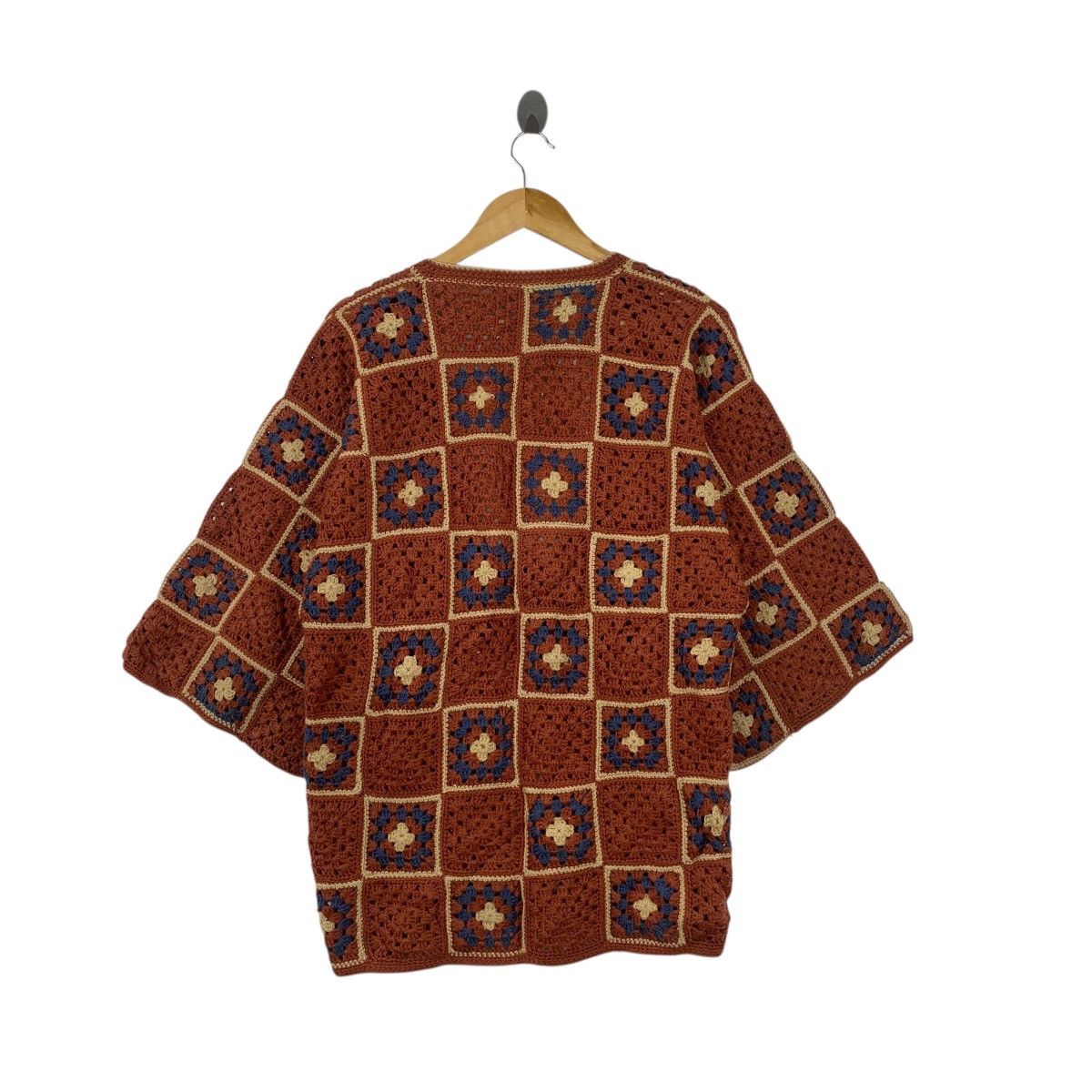 Vintage Vintage 70s KIMONO JAPAN DRAGON Ancient Geometric Coat Size M / US 6-8 / IT 42-44 - 6 Thumbnail