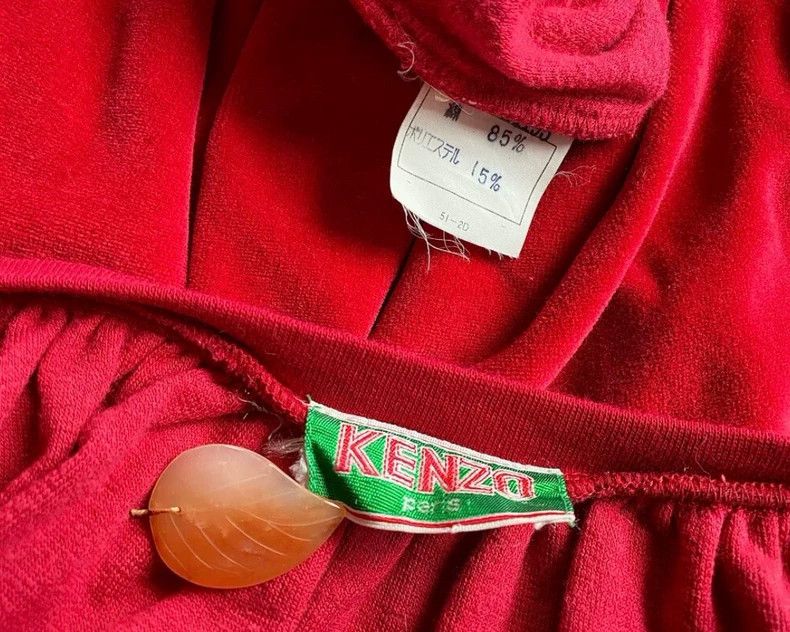 Kenzo KENZO Red velvet vintage dress Size M / US 6-8 / IT 42-44 - 6 Thumbnail