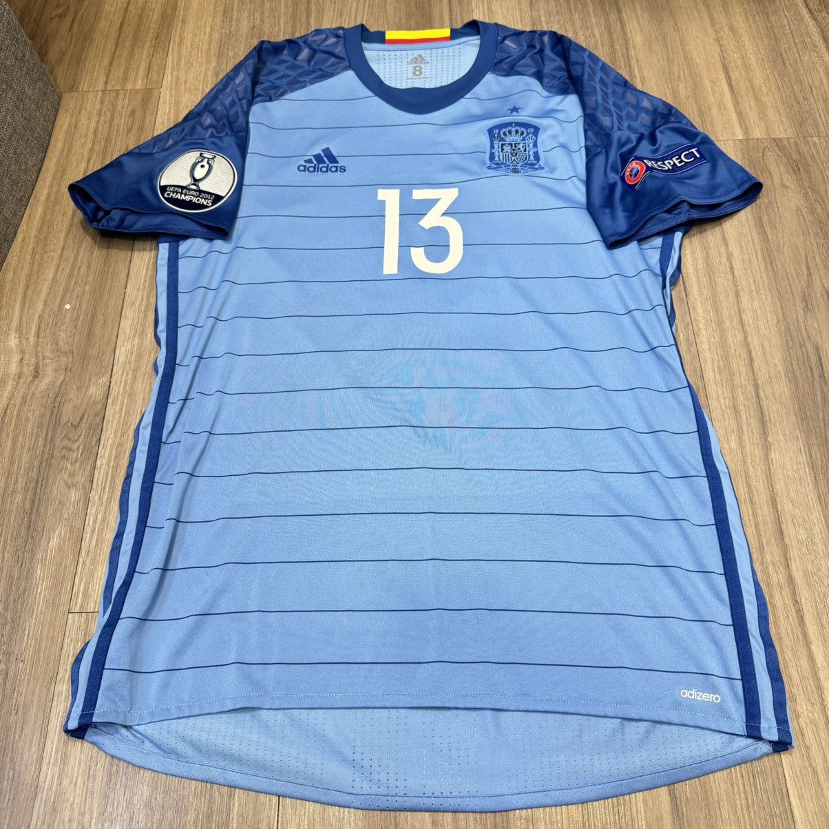 Adidas Spain Euro2016 player issue gk shirt #13 De Gea Size US L / EU 52-54 / 3 - 1 Thumbnail