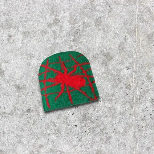 Japanese Brand × Vintage 🕷️🕸️ Spider Web Beanie Hat y2k 🕸 Size ONE SIZE - 3 Thumbnail