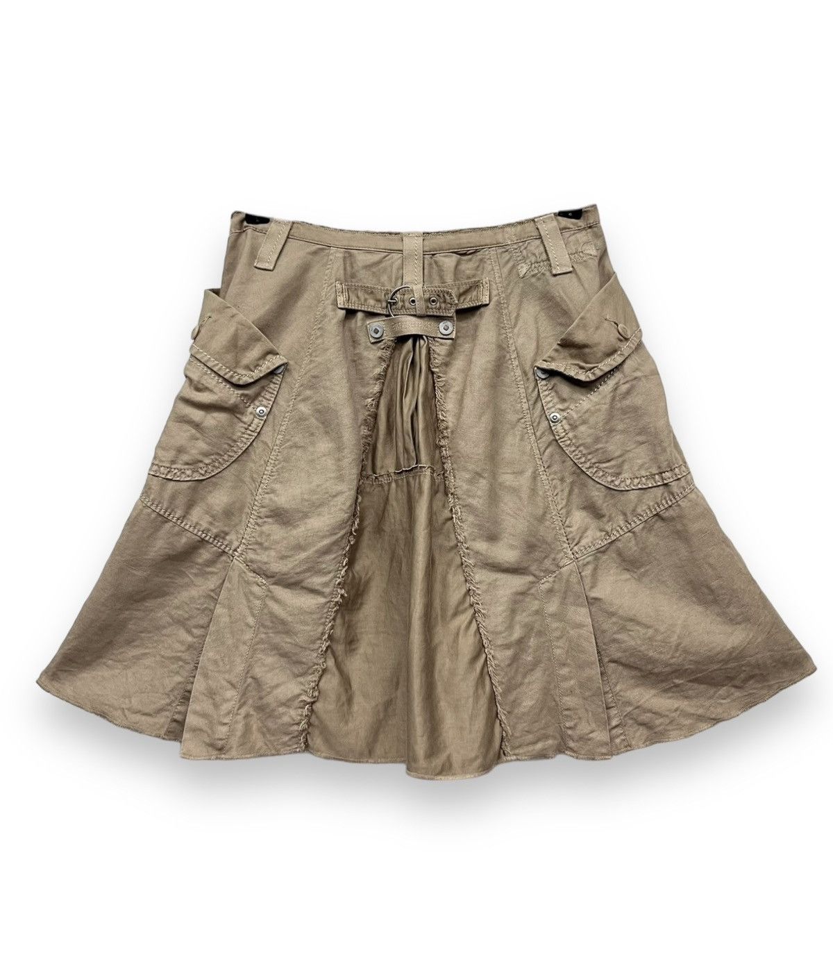 Marithe + Francois Girbaud 90’s M.F GIBRAUD Brown Designer Multipocket Cargo Mini Skirt Size 27" / US 4 / IT 40 - 5 Thumbnail