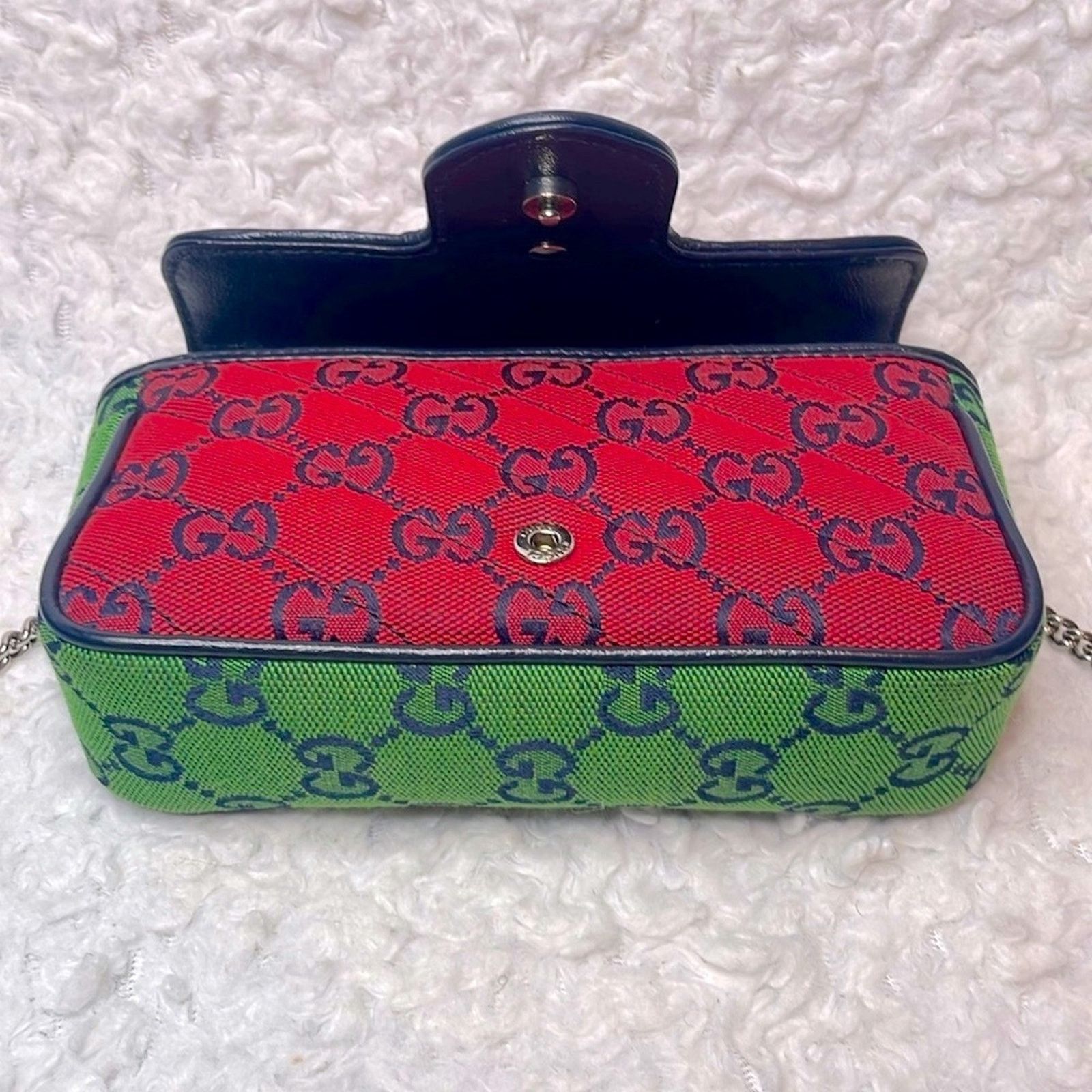 Gucci Gucci GG Marmont Super Mini Colorblock Bag 476433 Size ONE SIZE - 12 Thumbnail