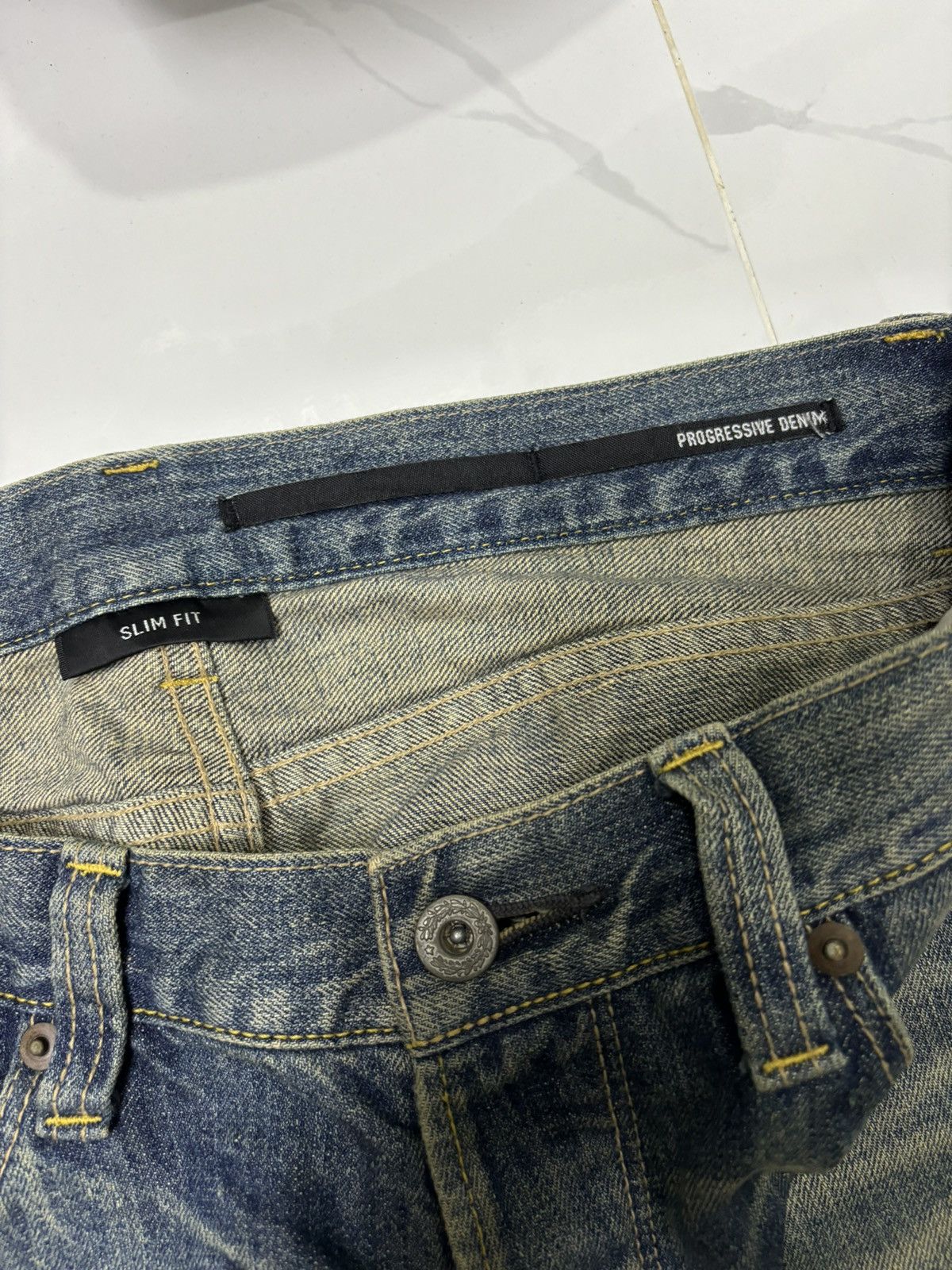 If Six Was Nine 🇯🇵PROGRESSIVE DENIM SLIM FIT DISTRESSED DENIM BY AZUL Size US 31 - 8 Thumbnail